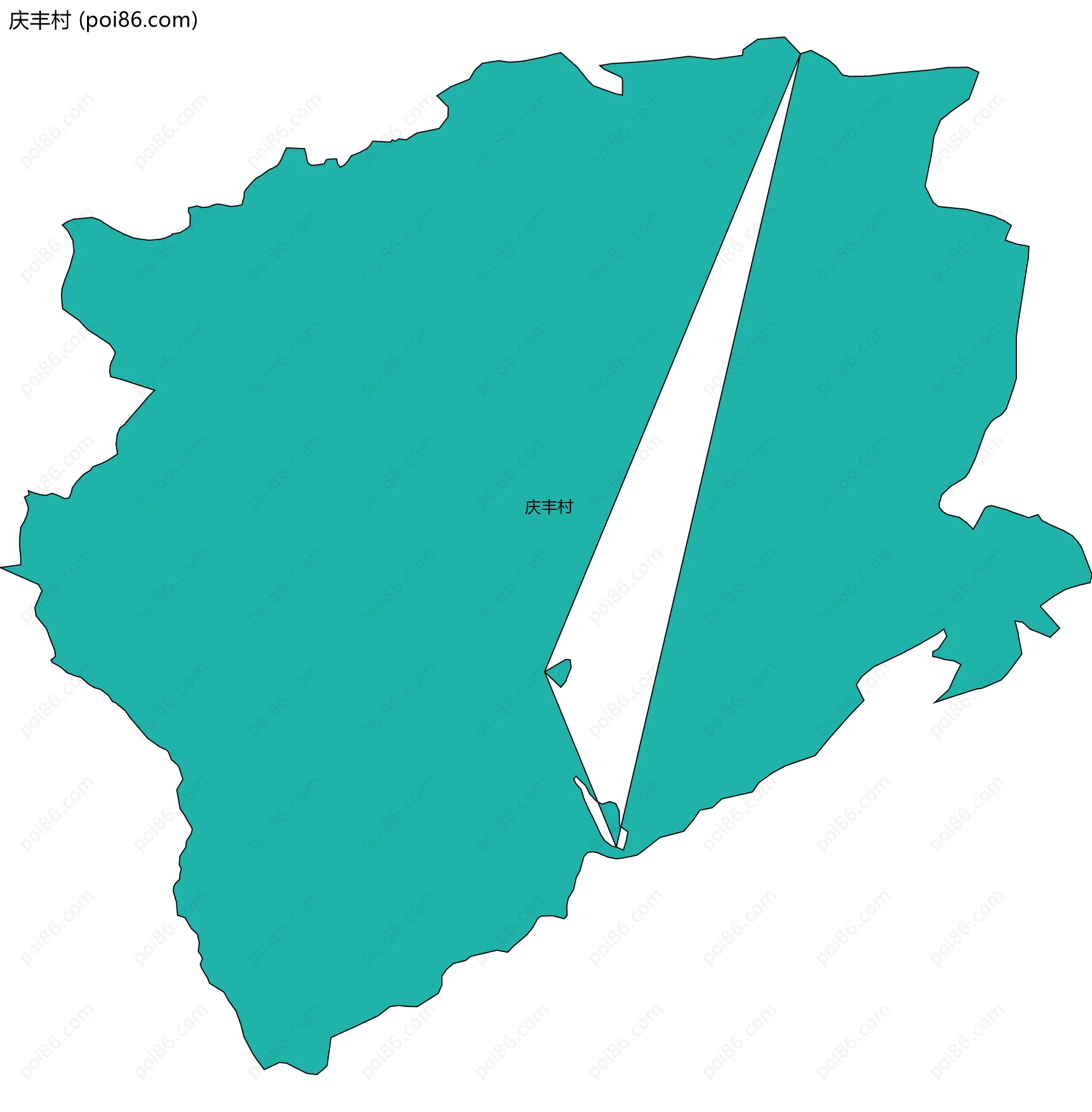 庆丰村边界地图