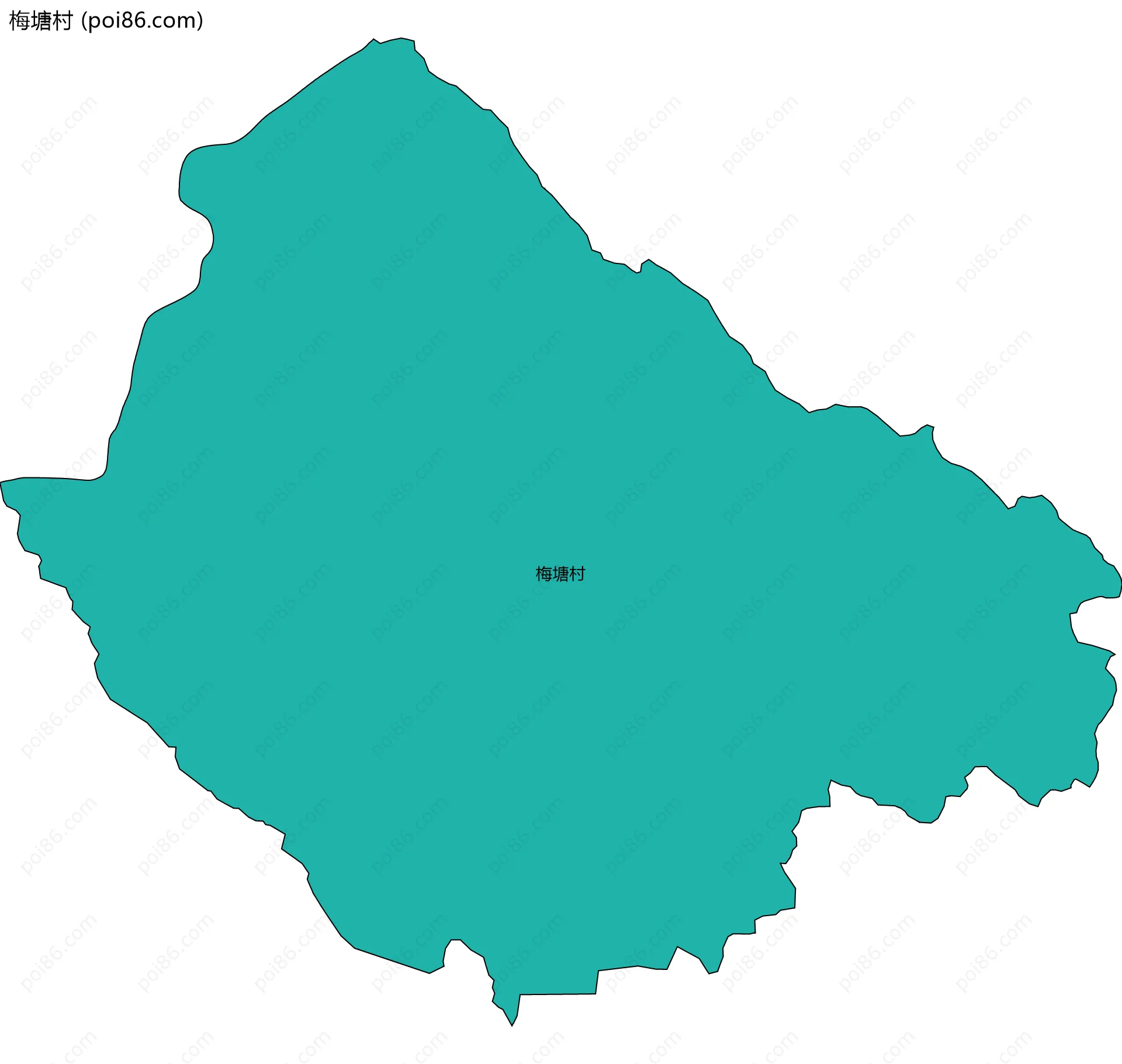 梅塘村边界地图