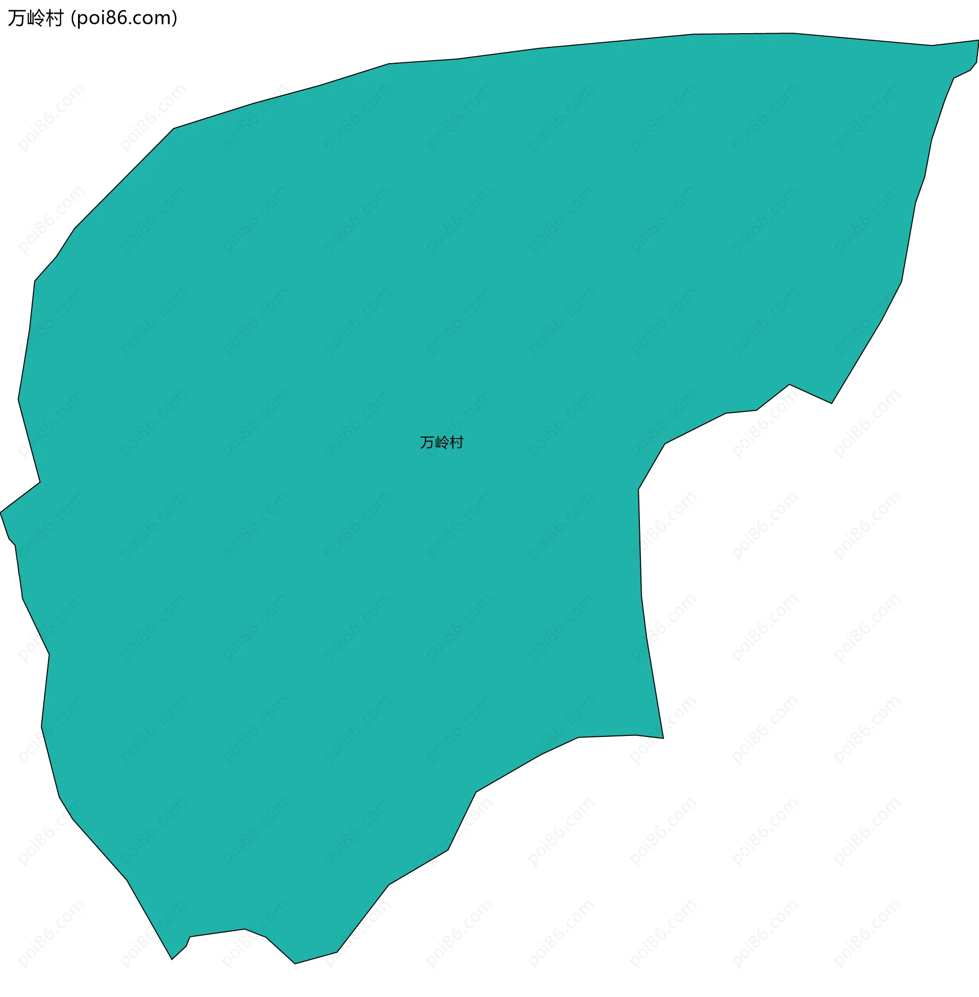 万岭村边界地图