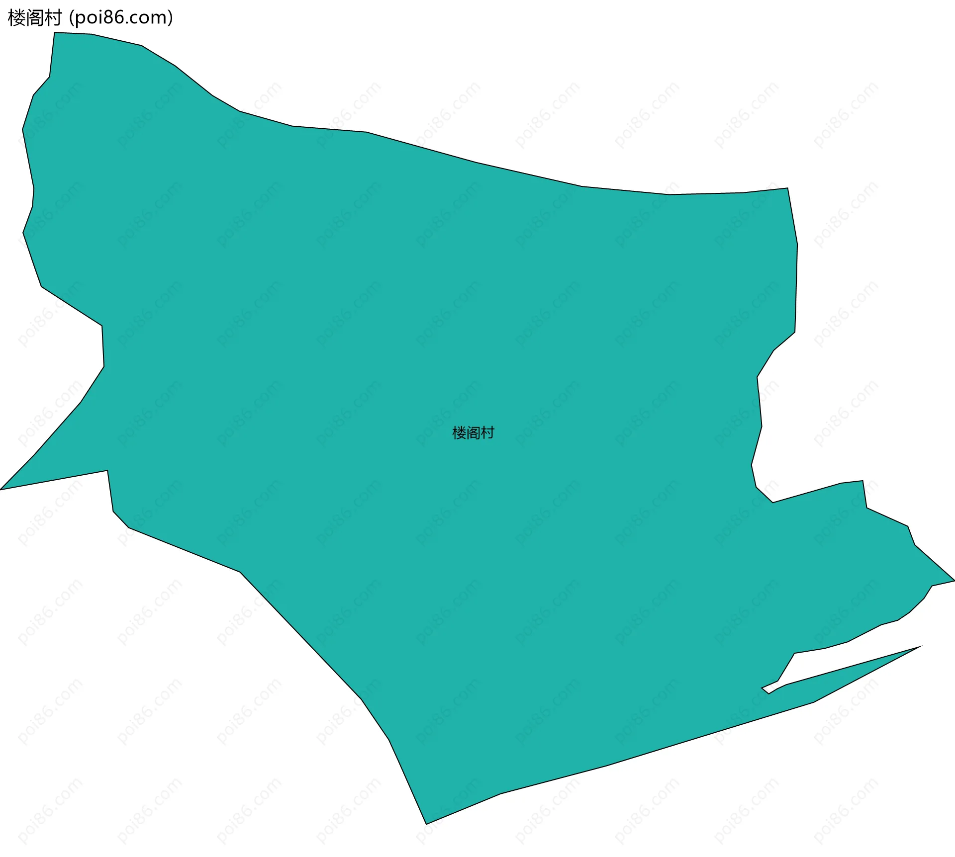 楼阁村边界地图