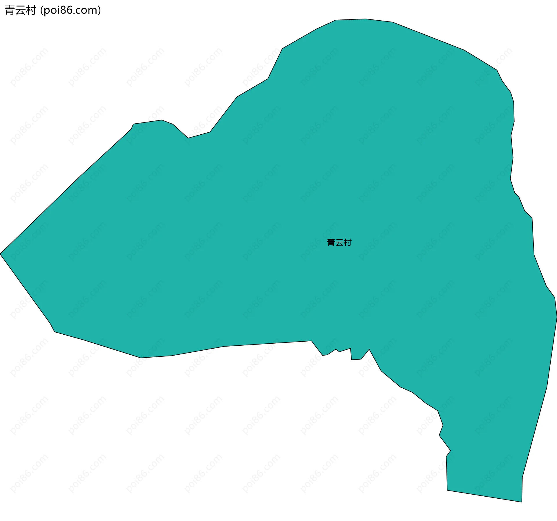 青云村边界地图