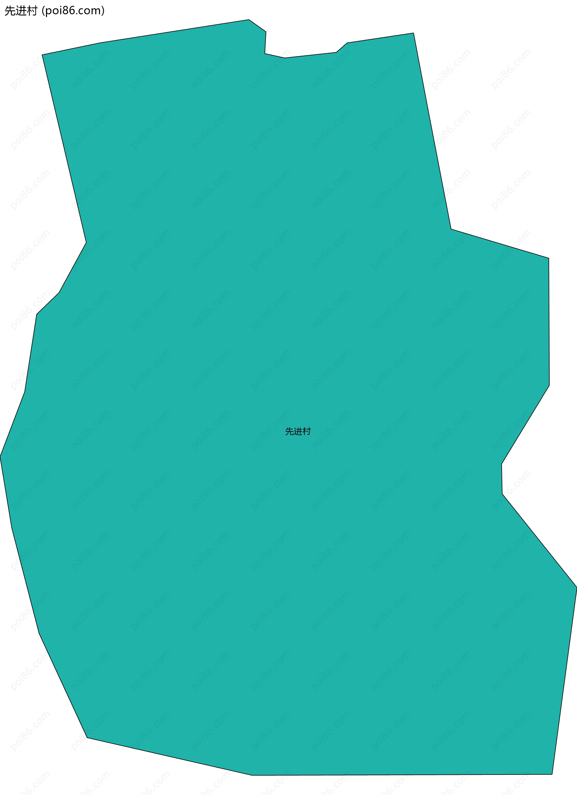 先进村边界地图