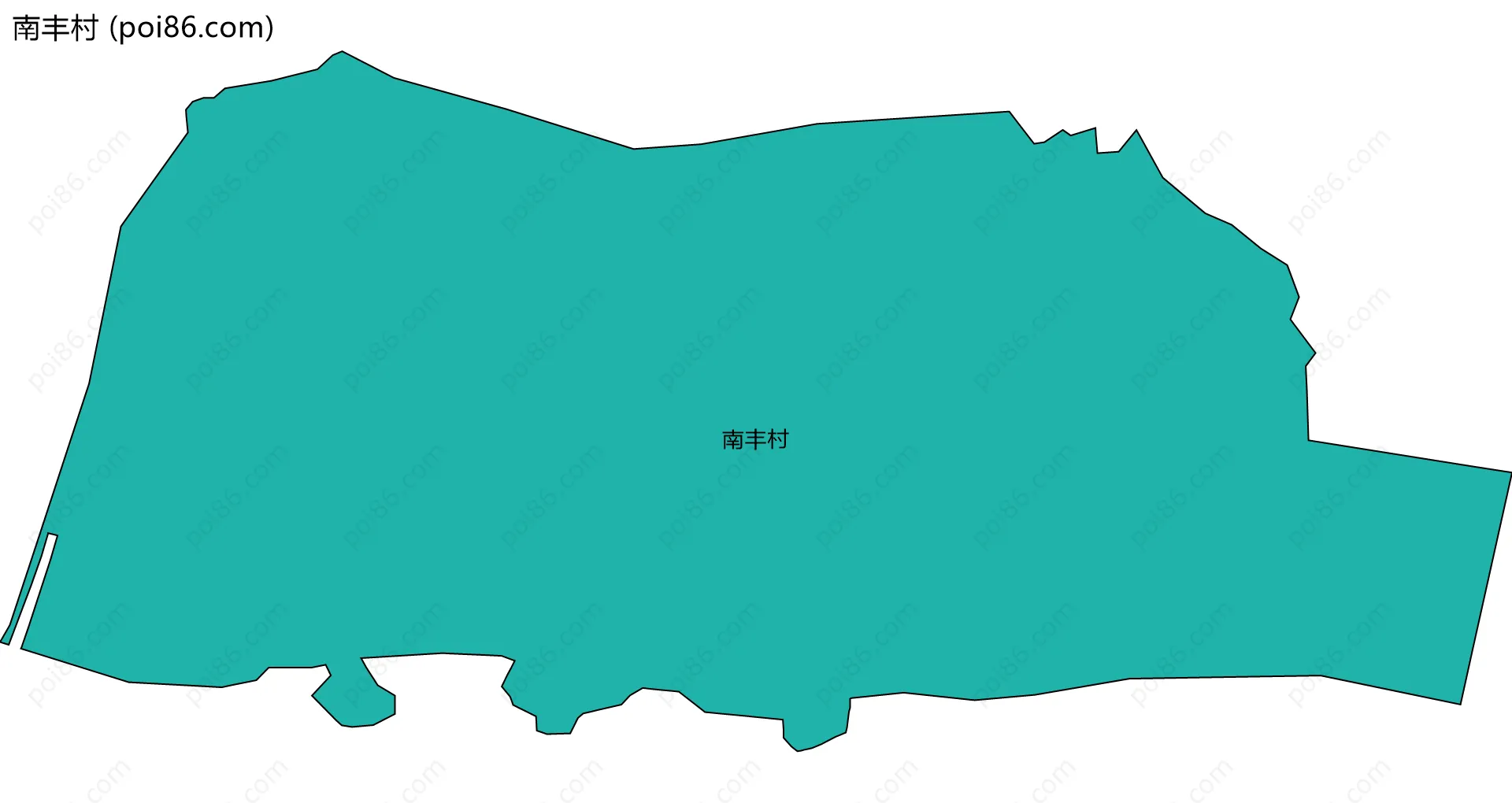 南丰村边界地图