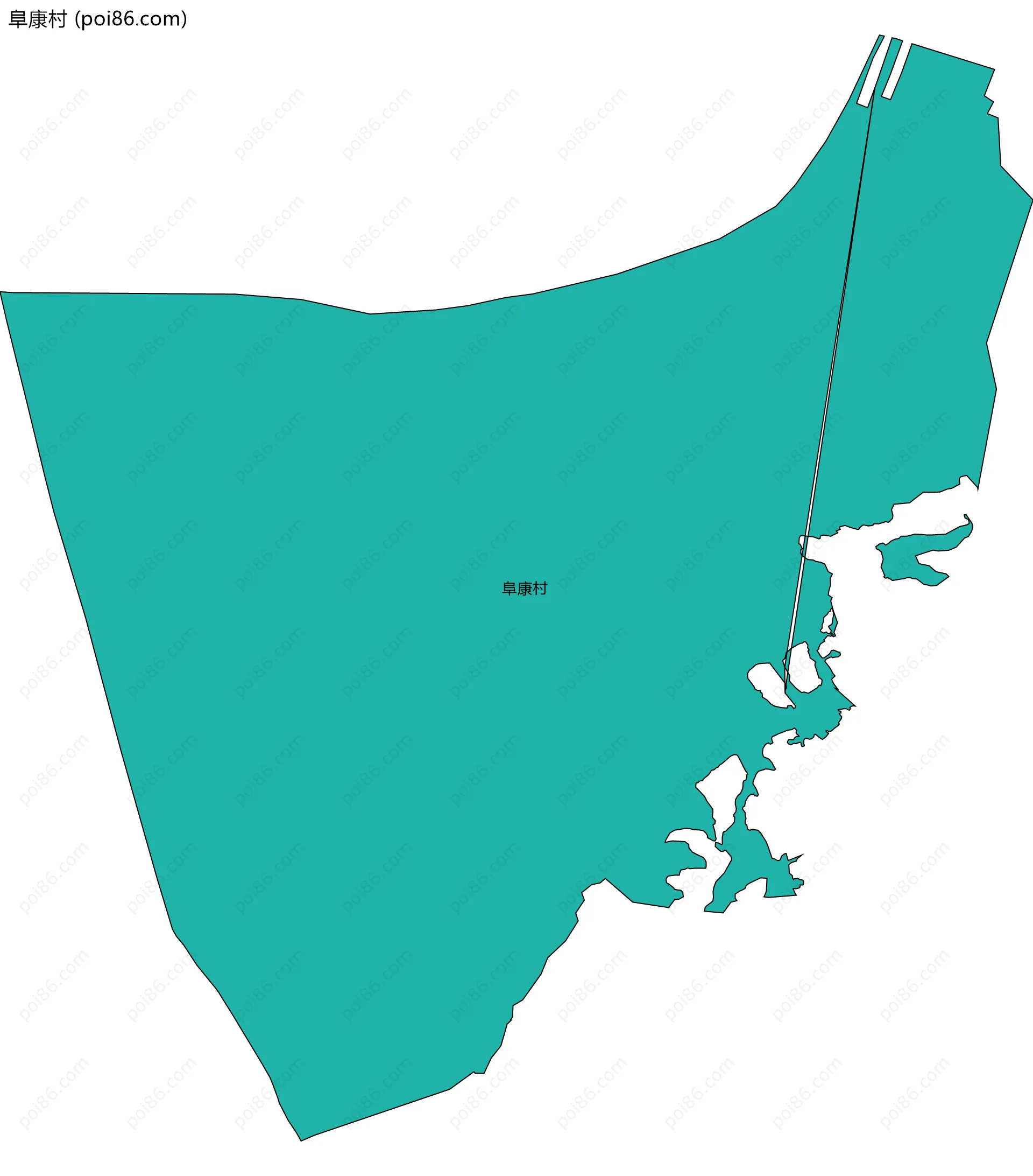 阜康村边界地图