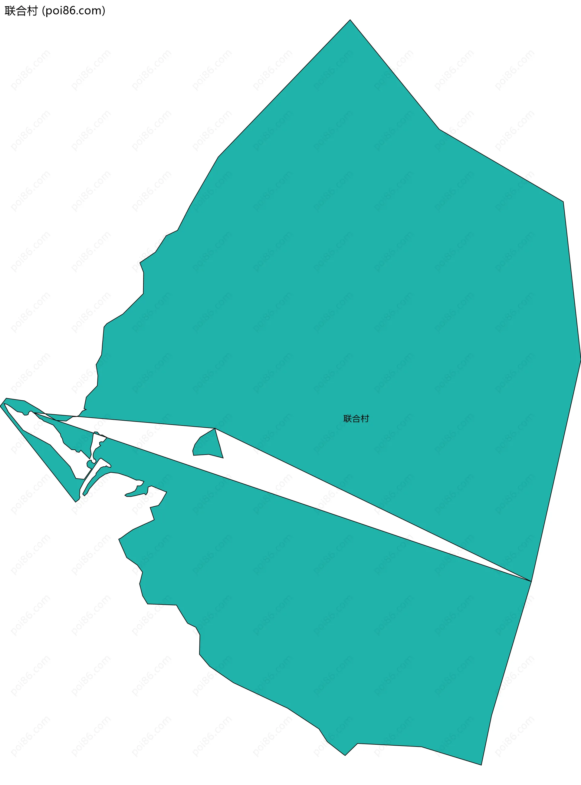 联合村边界地图
