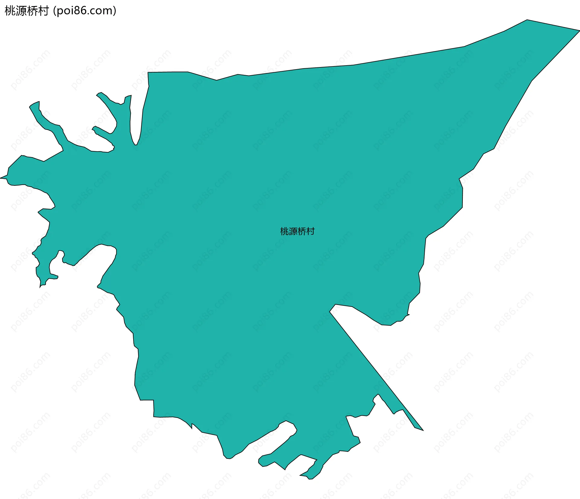 桃源桥村边界地图