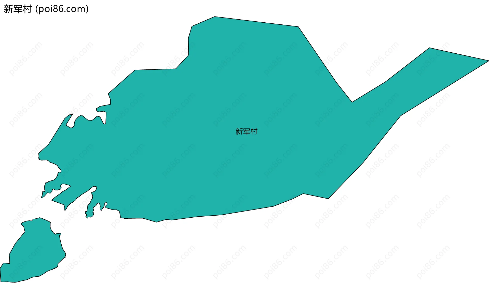 新军村边界地图