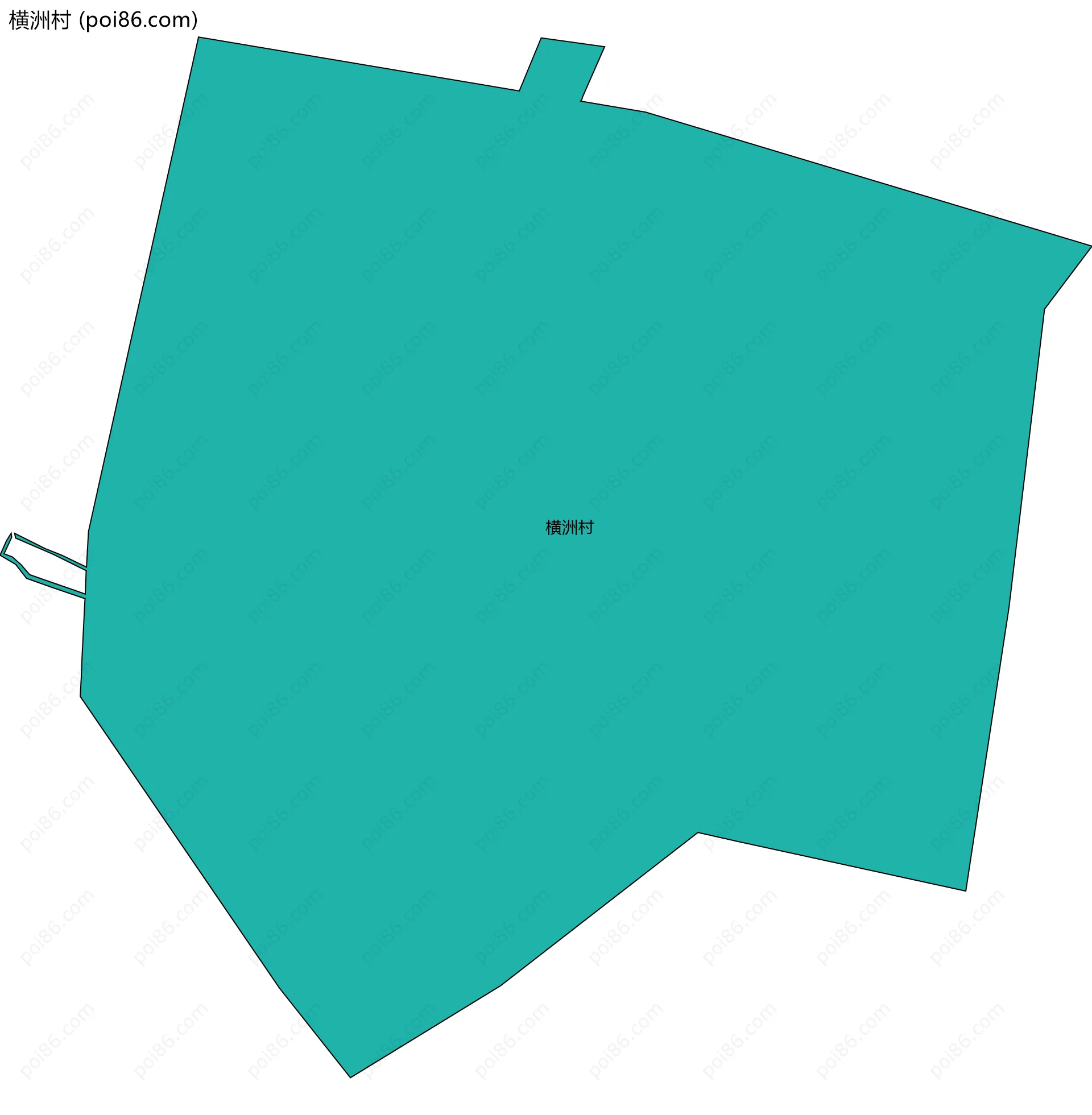 横洲村边界地图