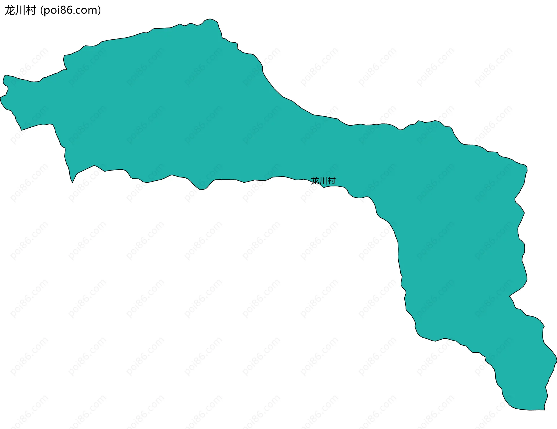 龙川村边界地图