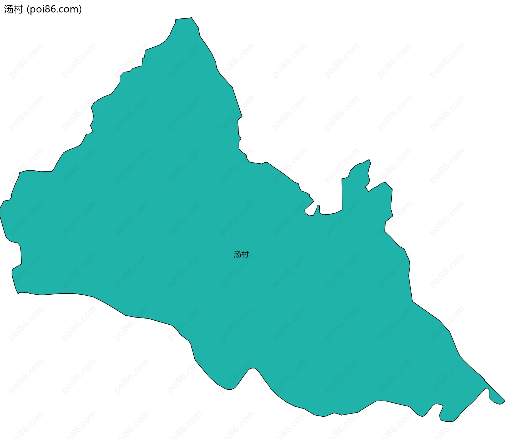 汤村边界地图