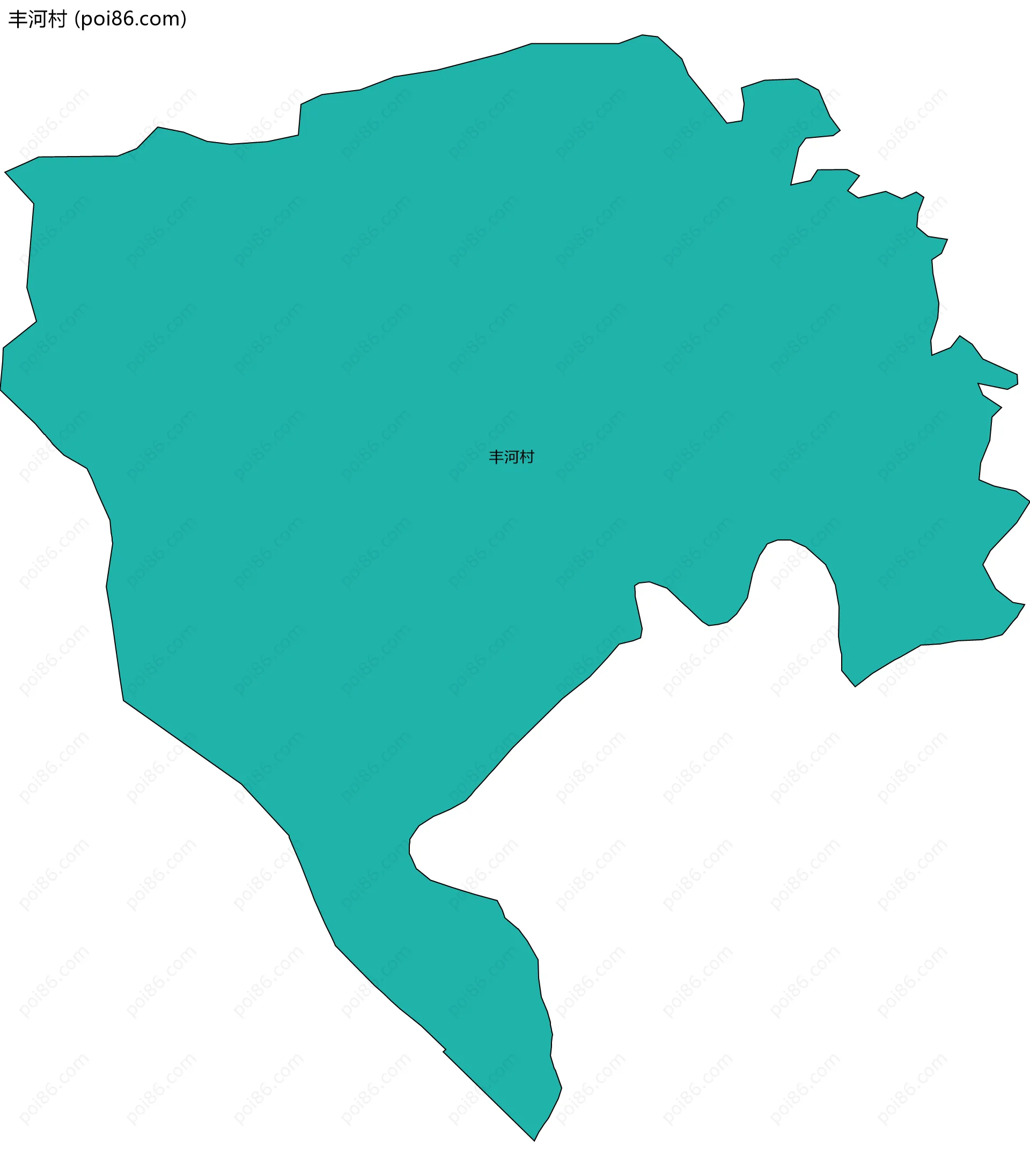 丰河村边界地图