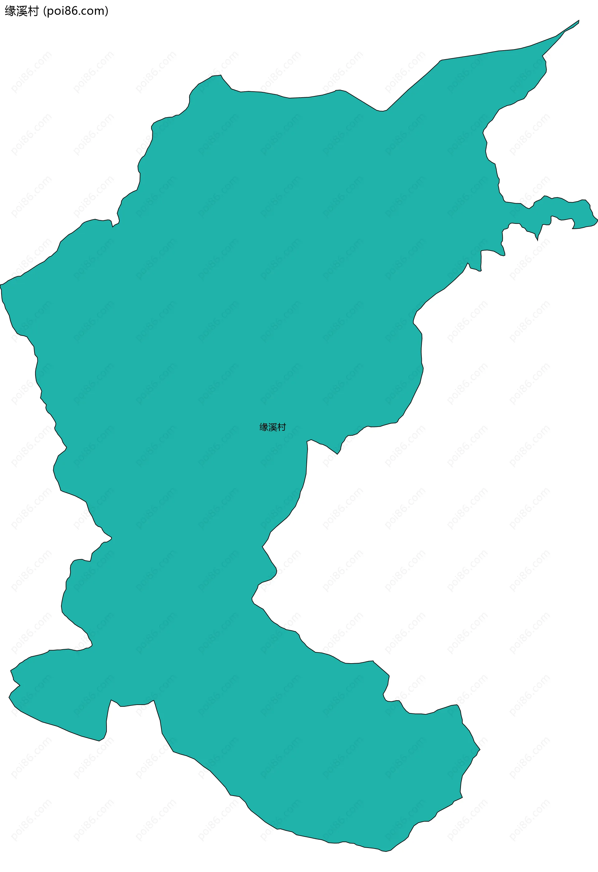 缘溪村边界地图