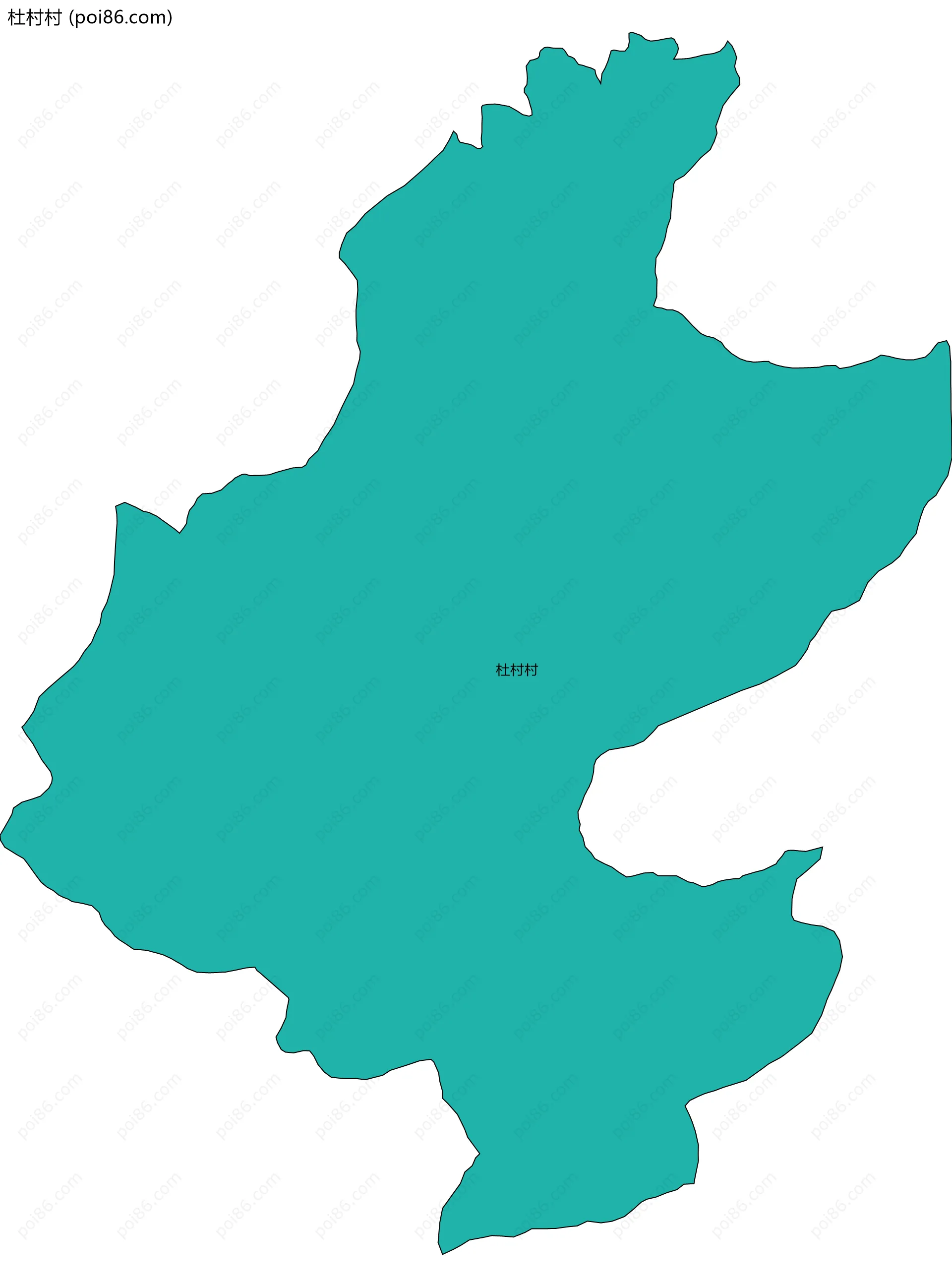 杜村村边界地图