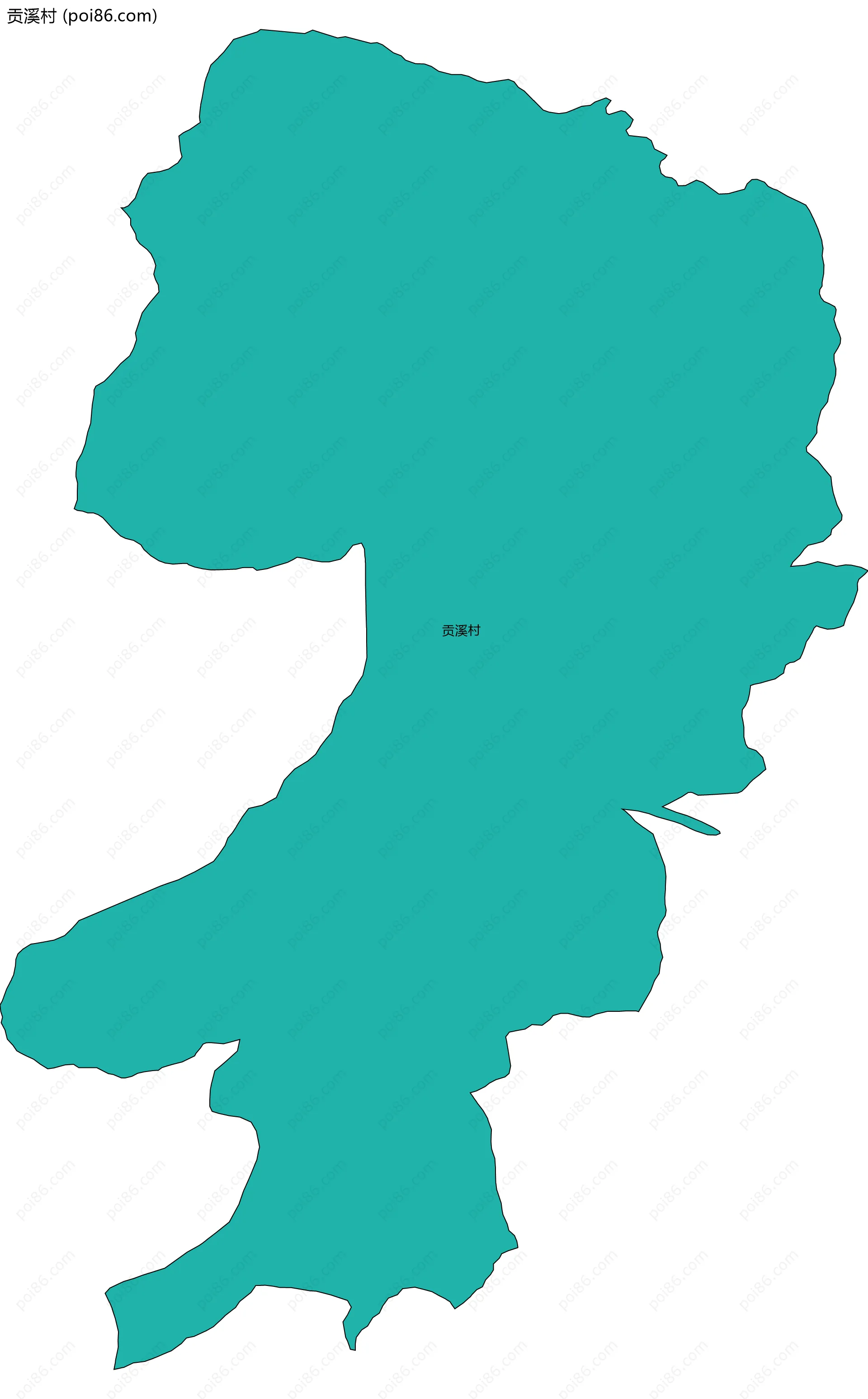 贡溪村边界地图