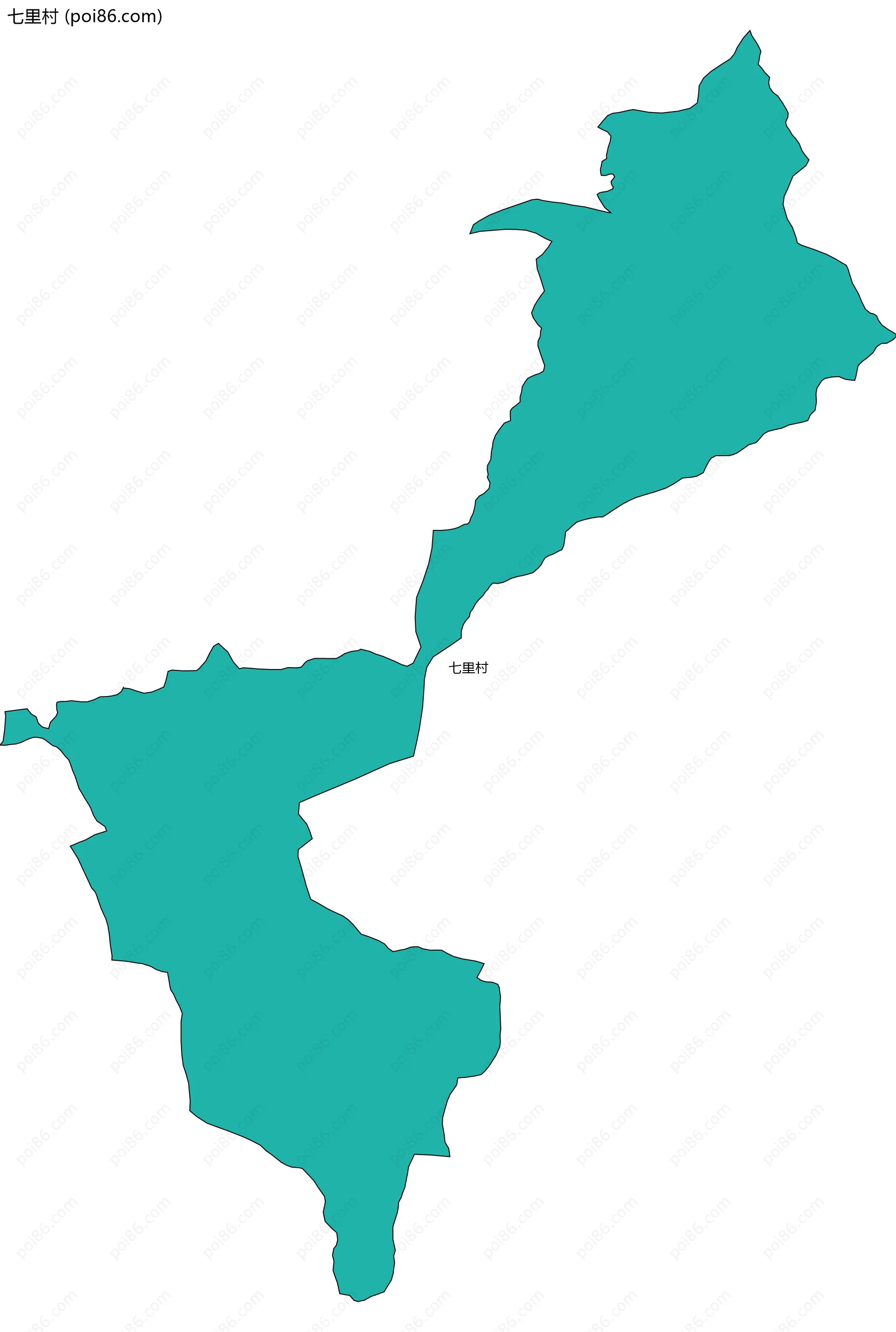 七里村边界地图