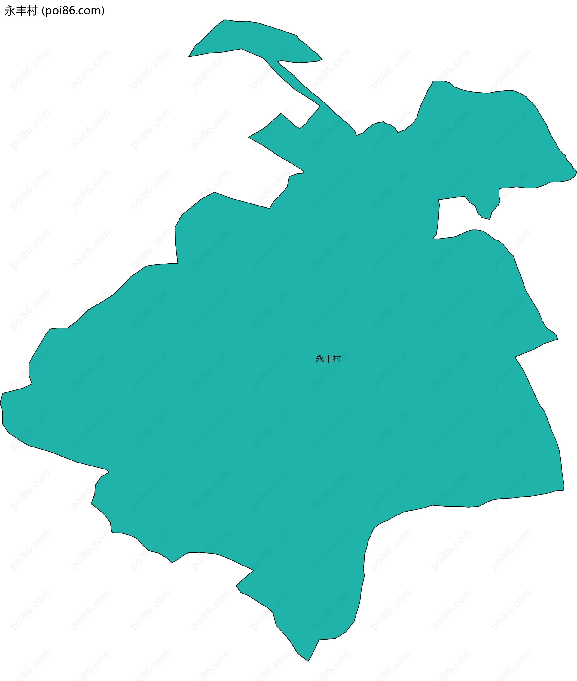 永丰村边界地图