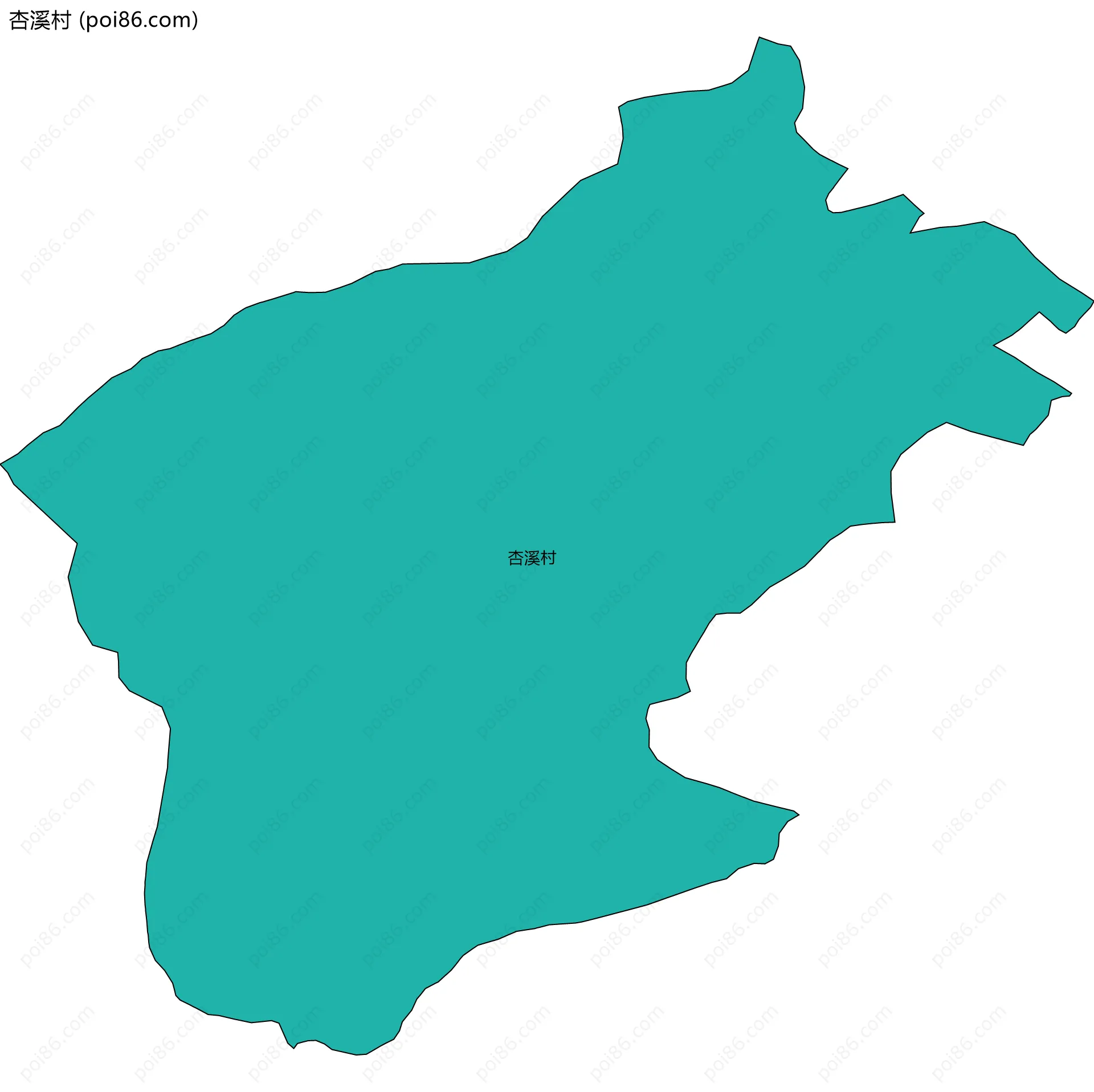 杏溪村边界地图