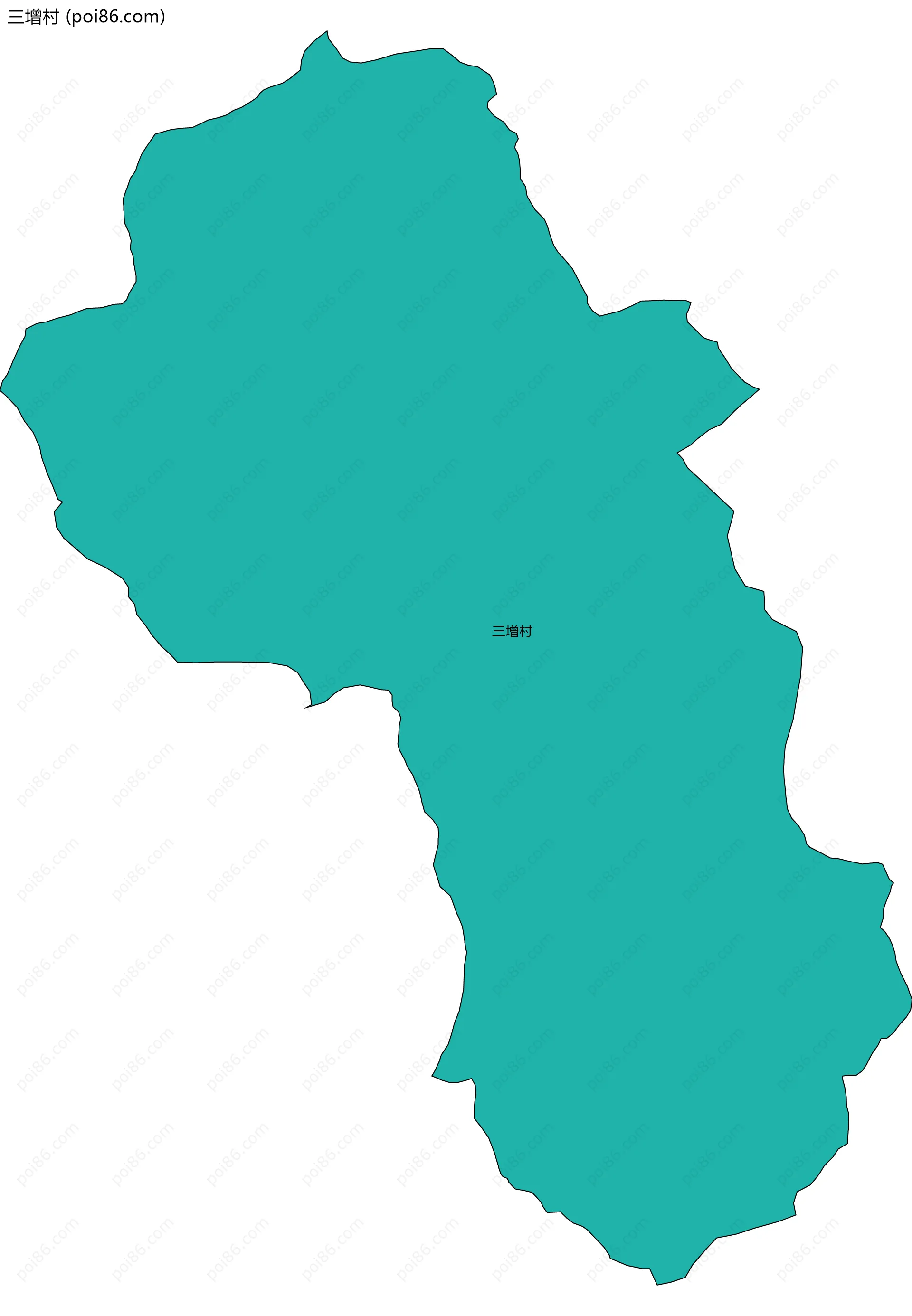 三增村边界地图