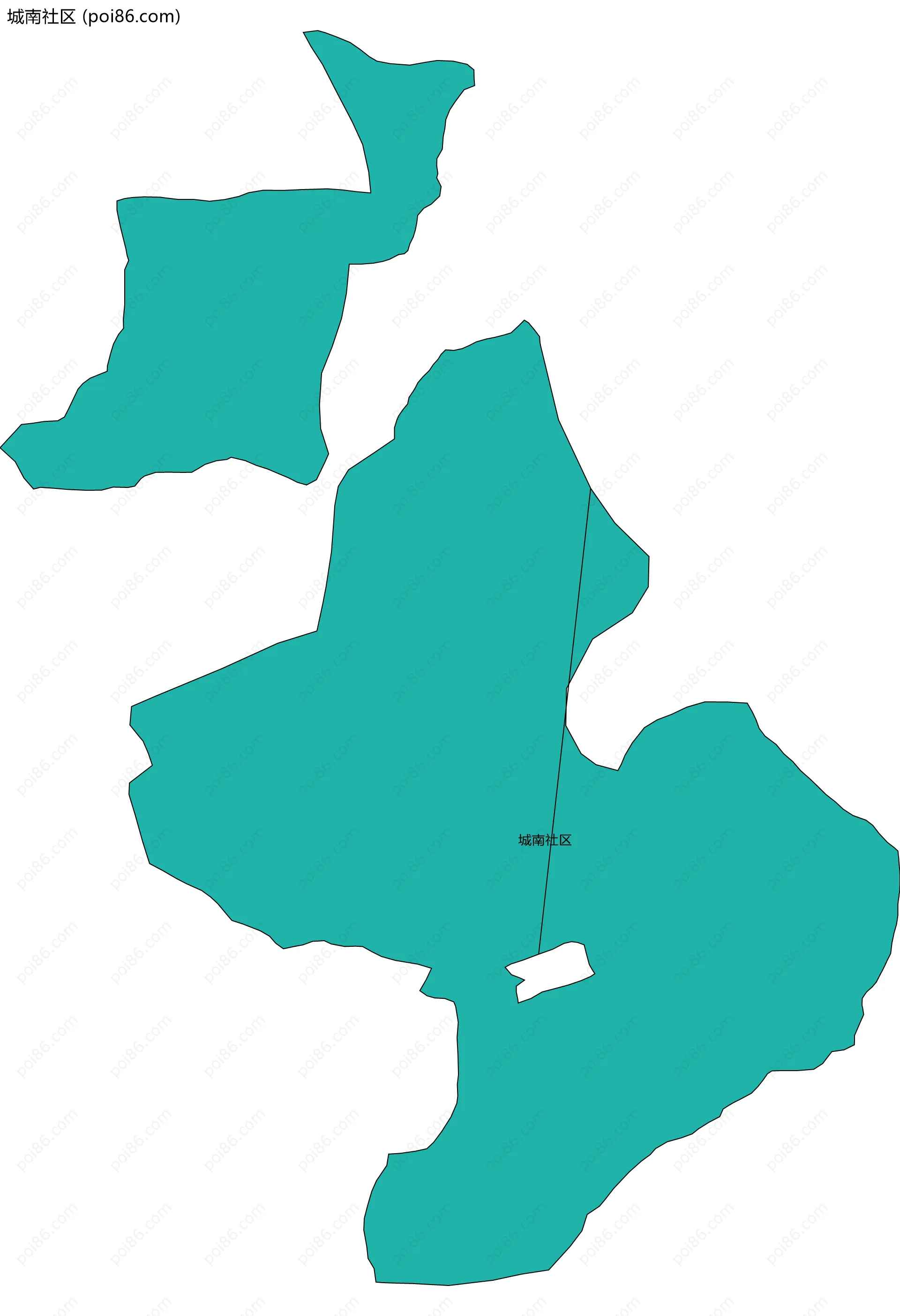 城南社区边界地图