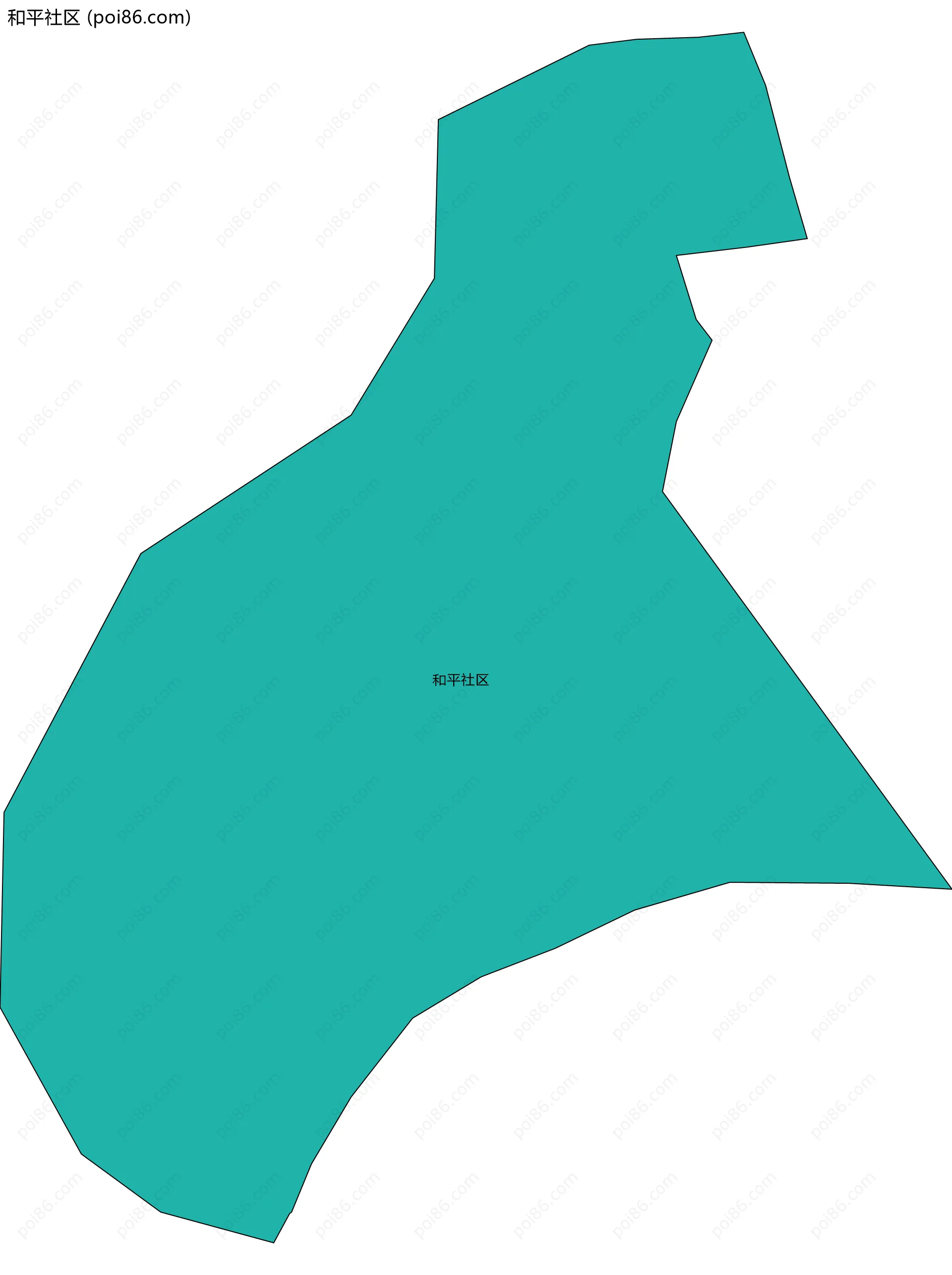 和平社区边界地图