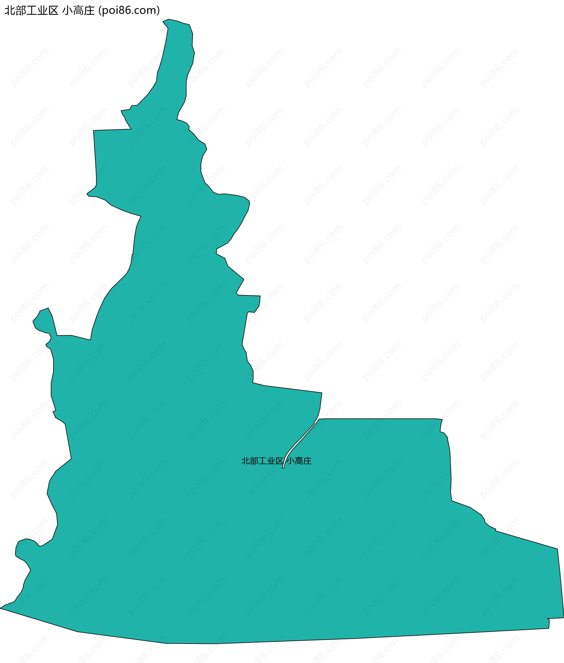 北部工业区 小高庄边界地图