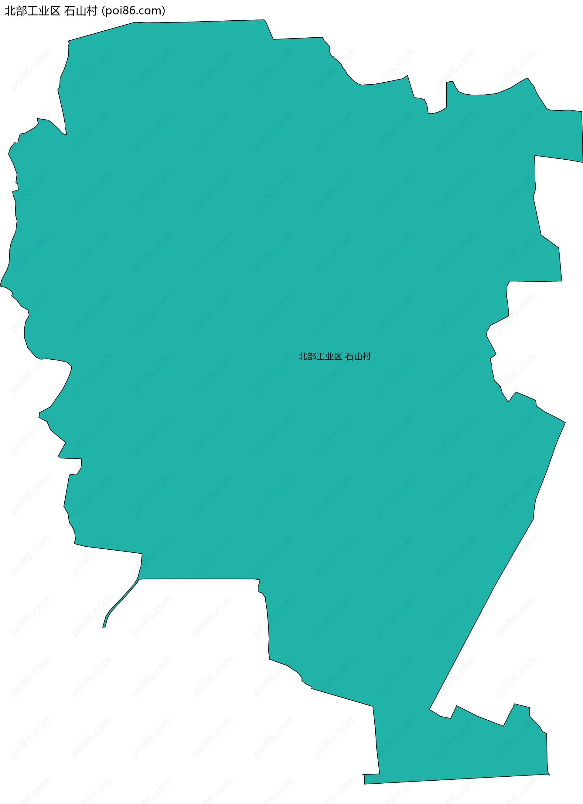 北部工业区 石山村边界地图