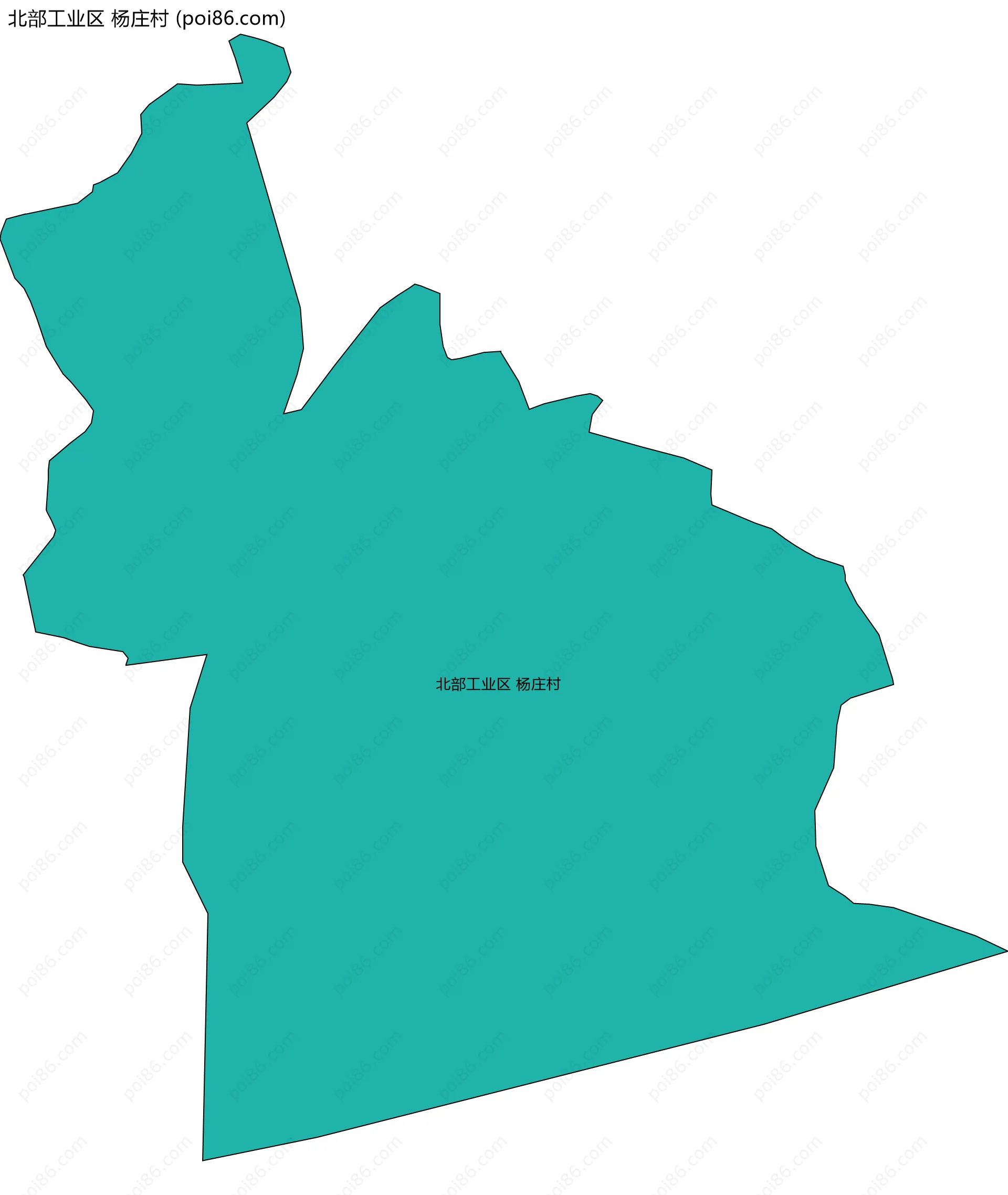 北部工业区 杨庄村边界地图
