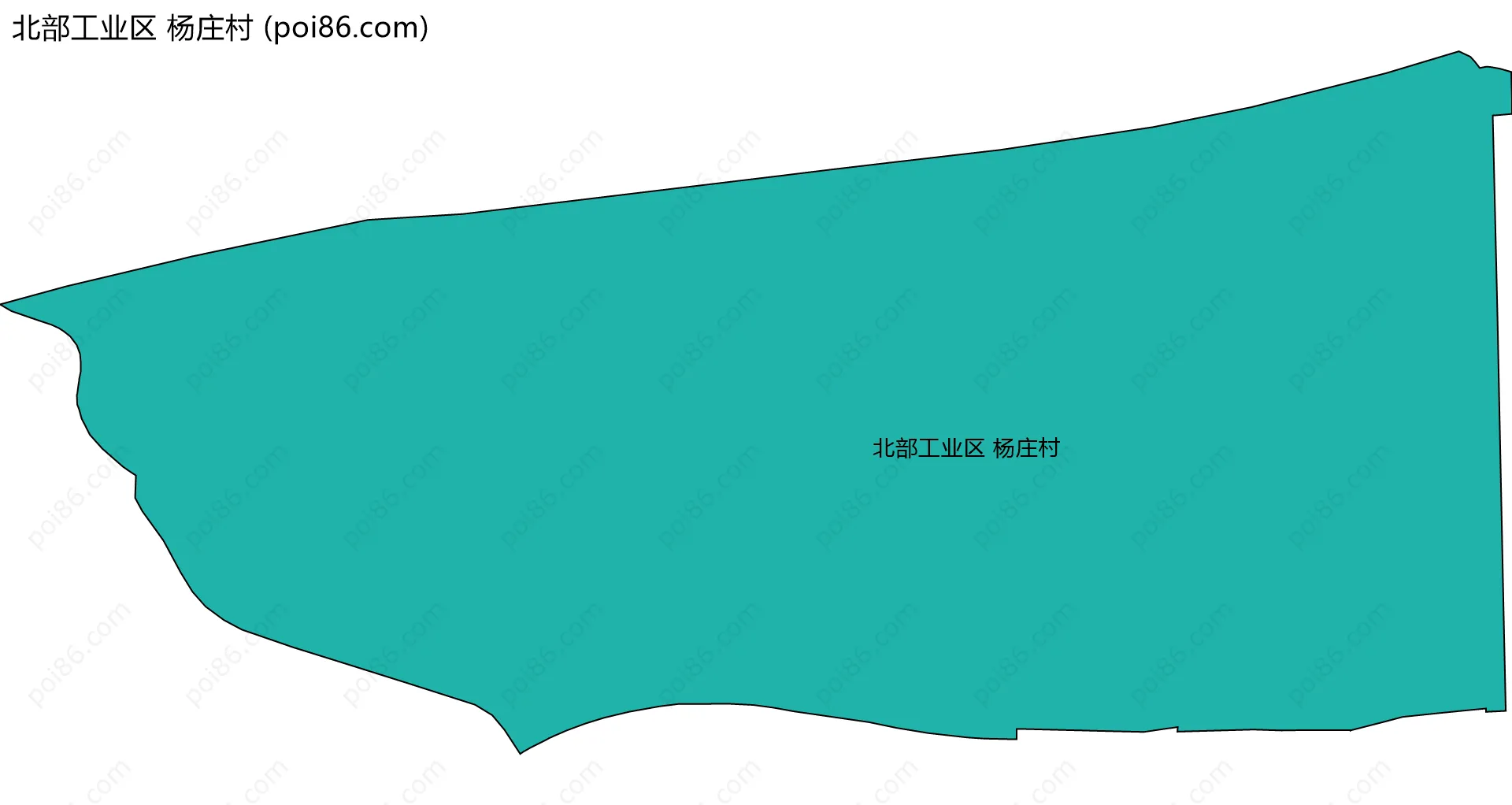 北部工业区 杨庄村边界地图