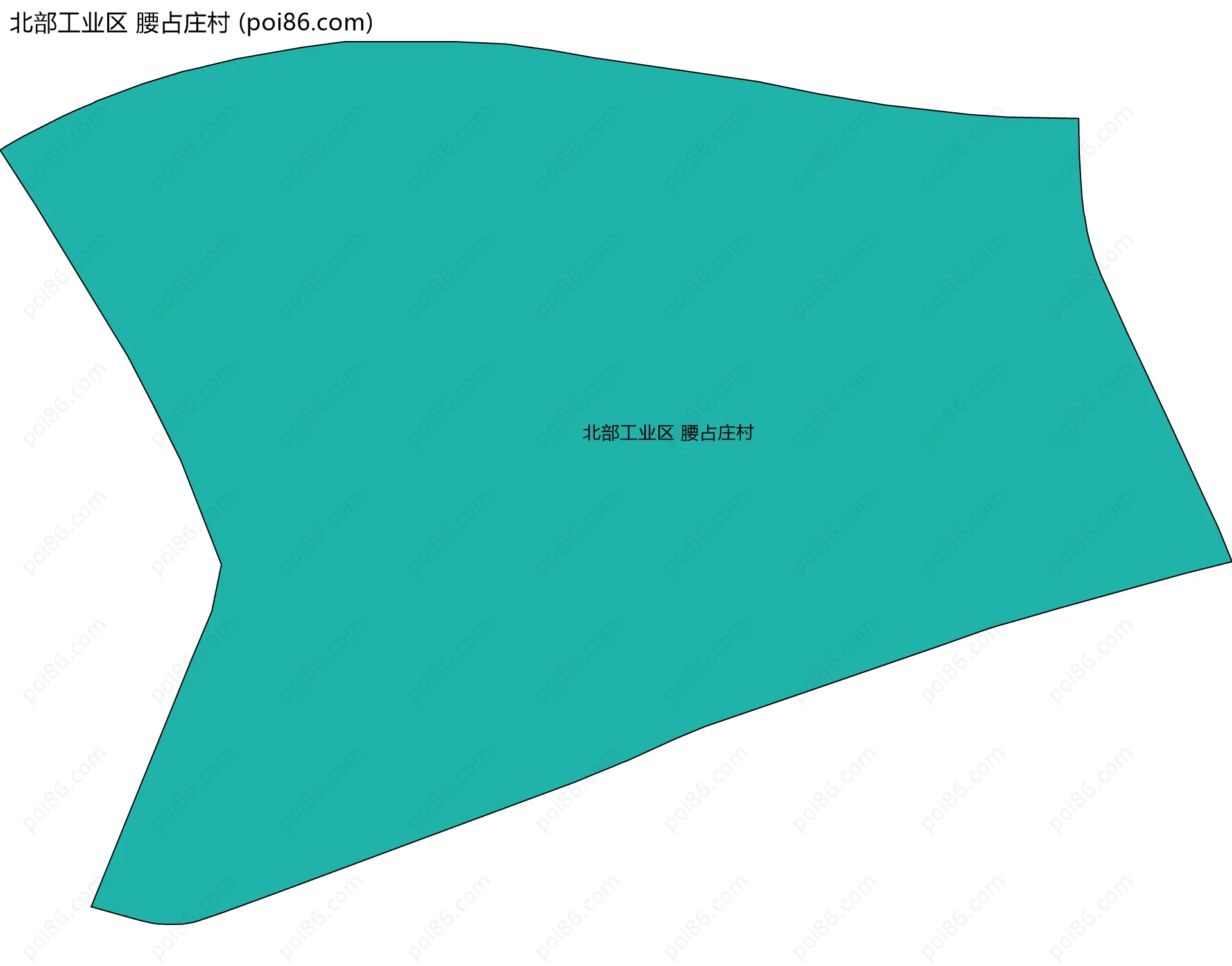 北部工业区 腰占庄村边界地图