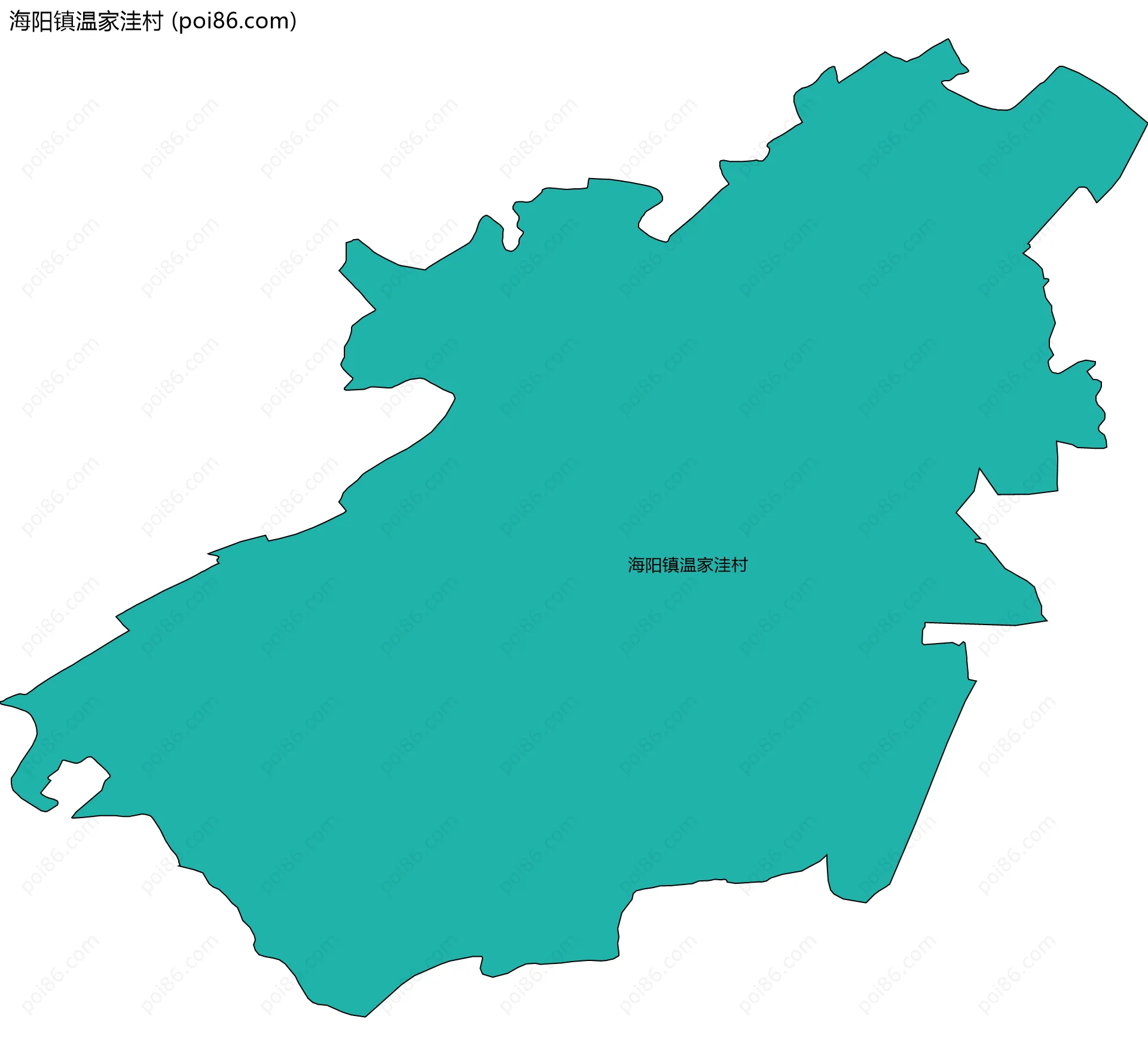 海阳镇温家洼村边界地图