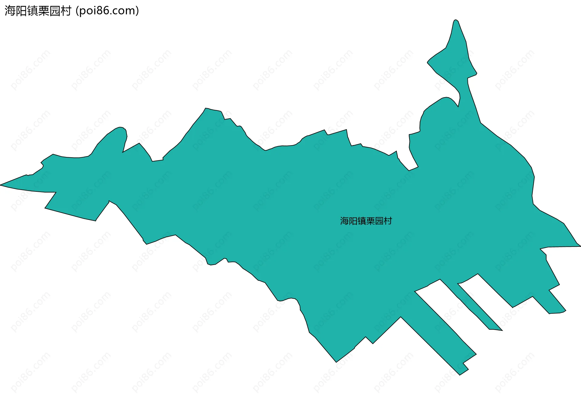 海阳镇栗园村边界地图