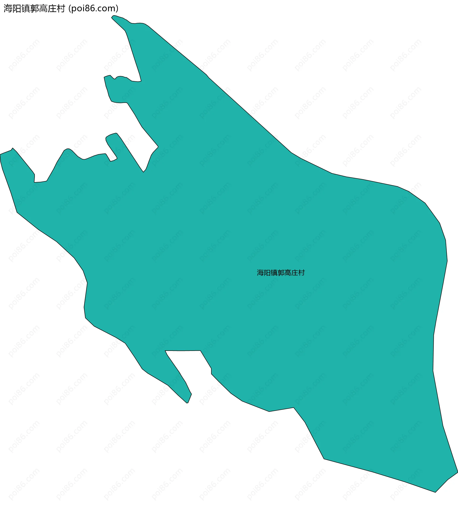 海阳镇郭高庄村边界地图
