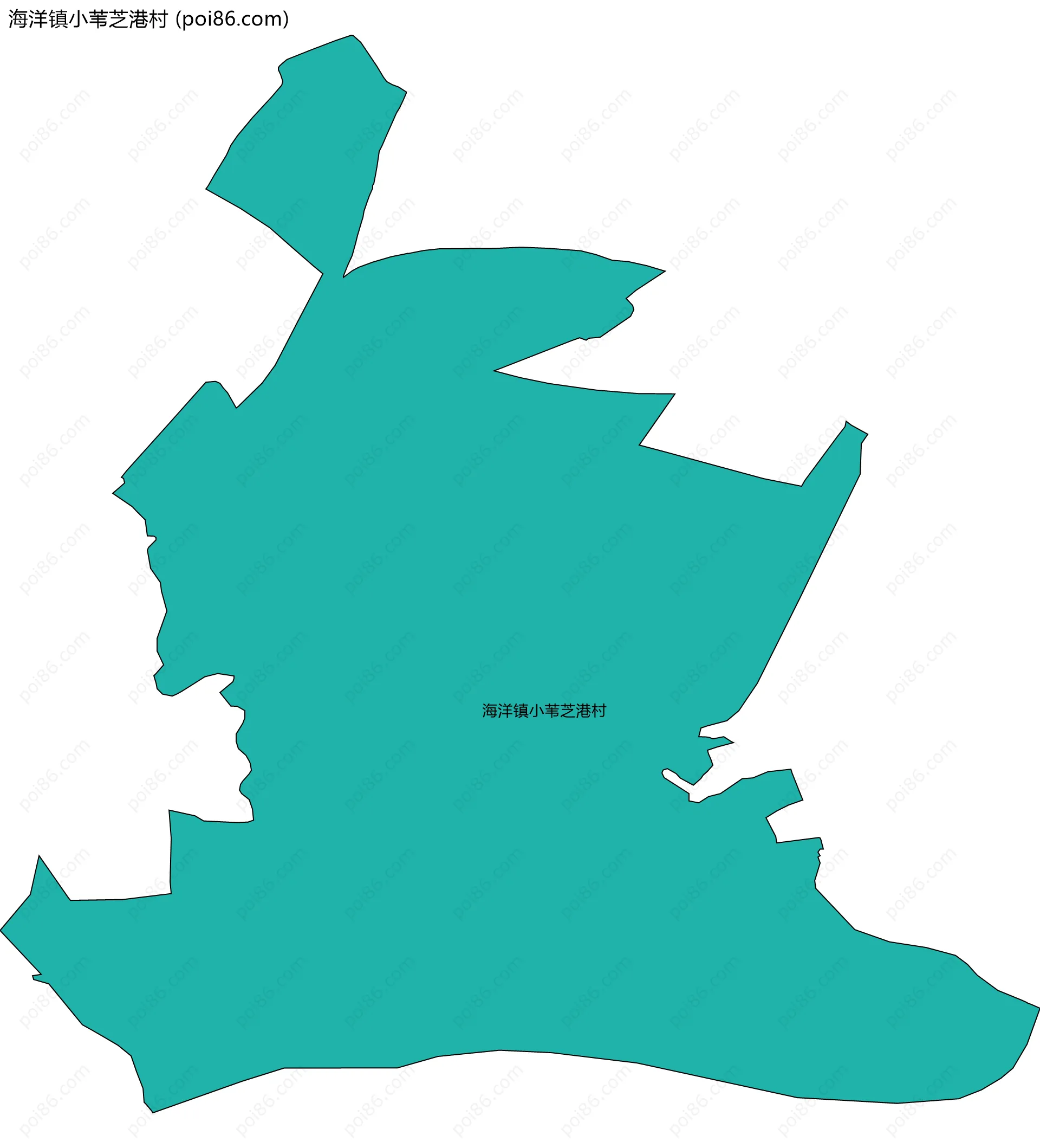海洋镇小苇芝港村边界地图