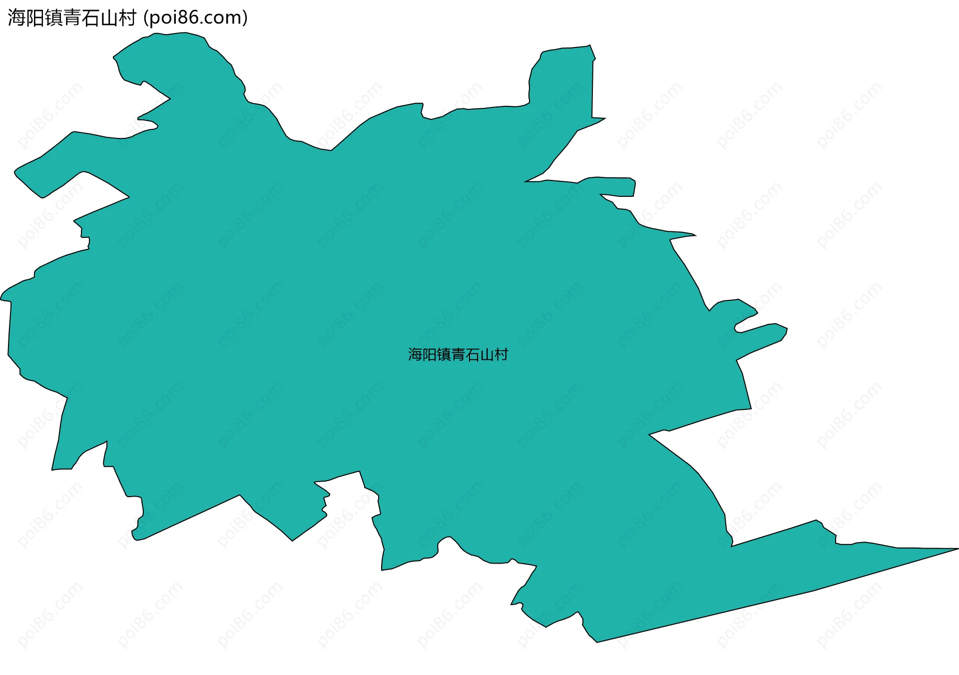 海阳镇青石山村边界地图