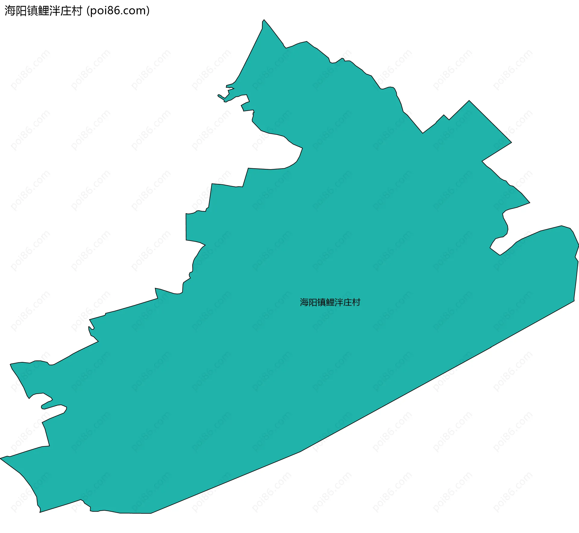 海阳镇鲤泮庄村边界地图