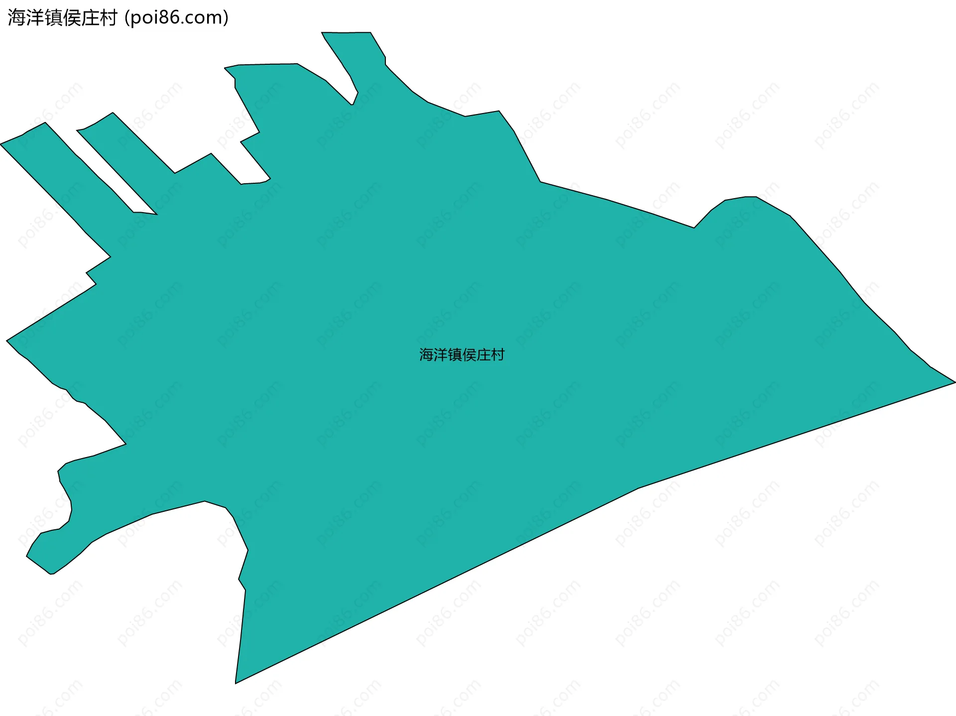 海洋镇侯庄村边界地图