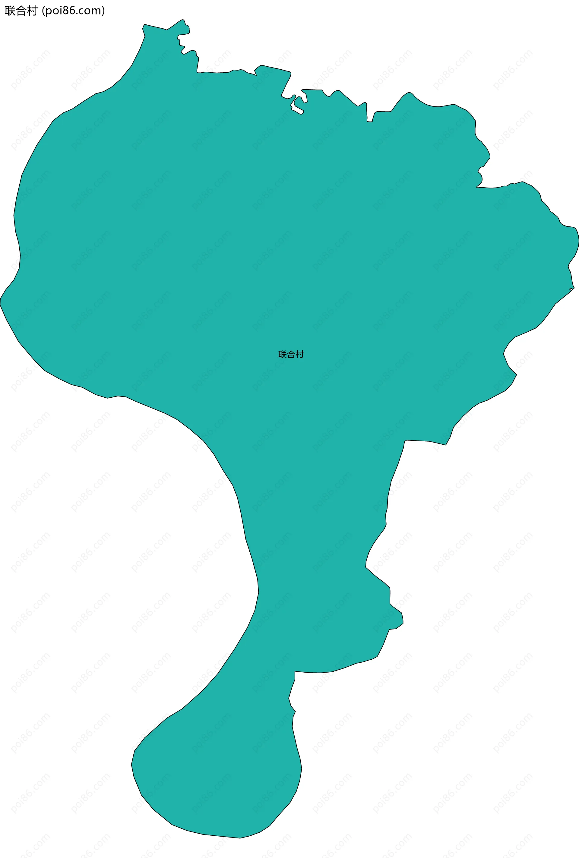 联合村边界地图