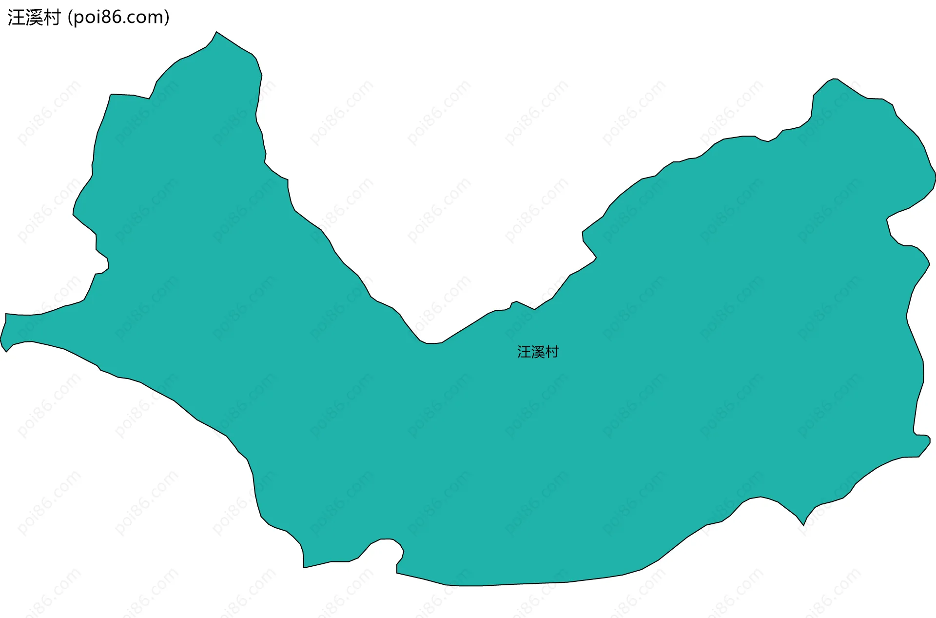 汪溪村边界地图