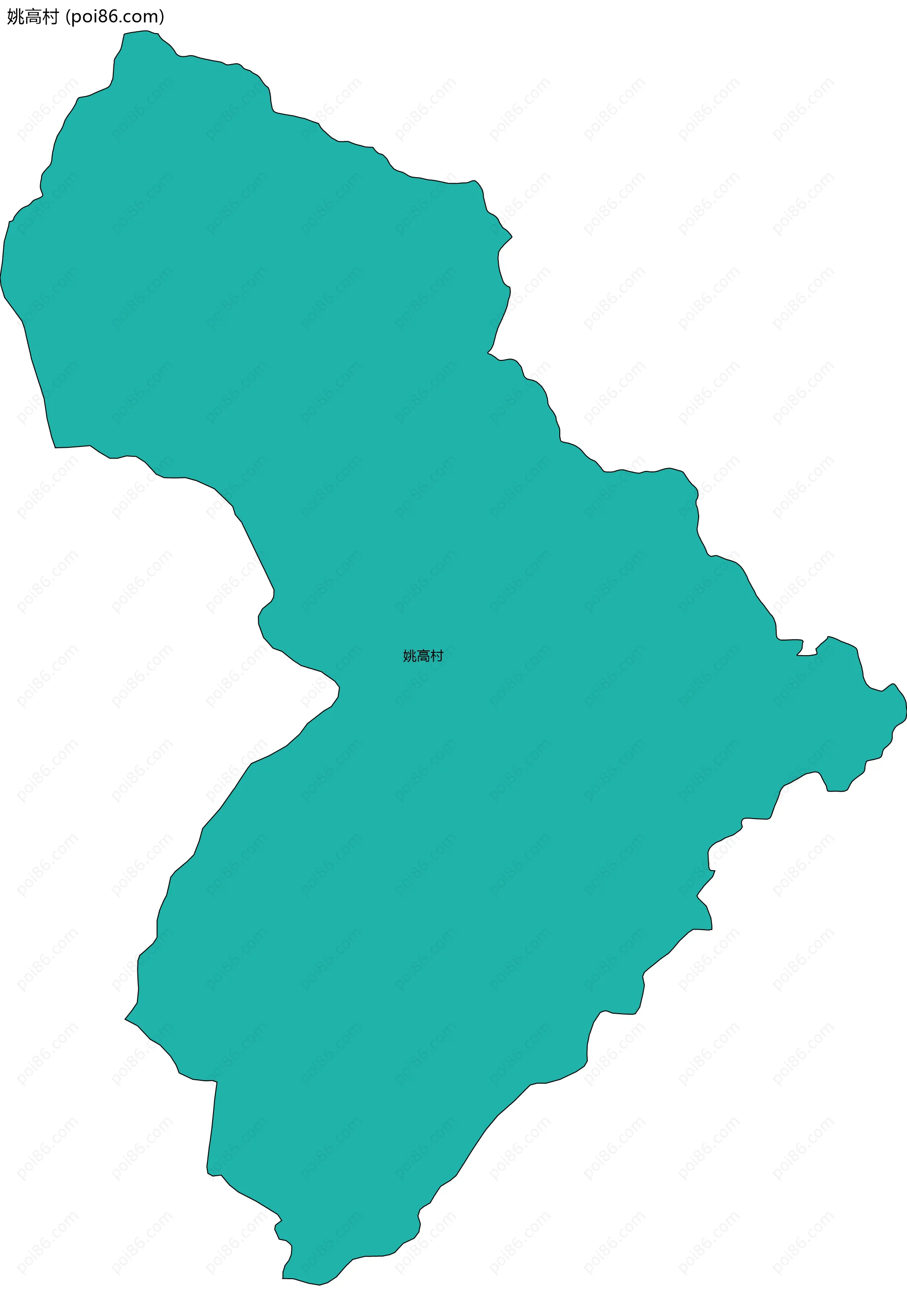 姚高村边界地图