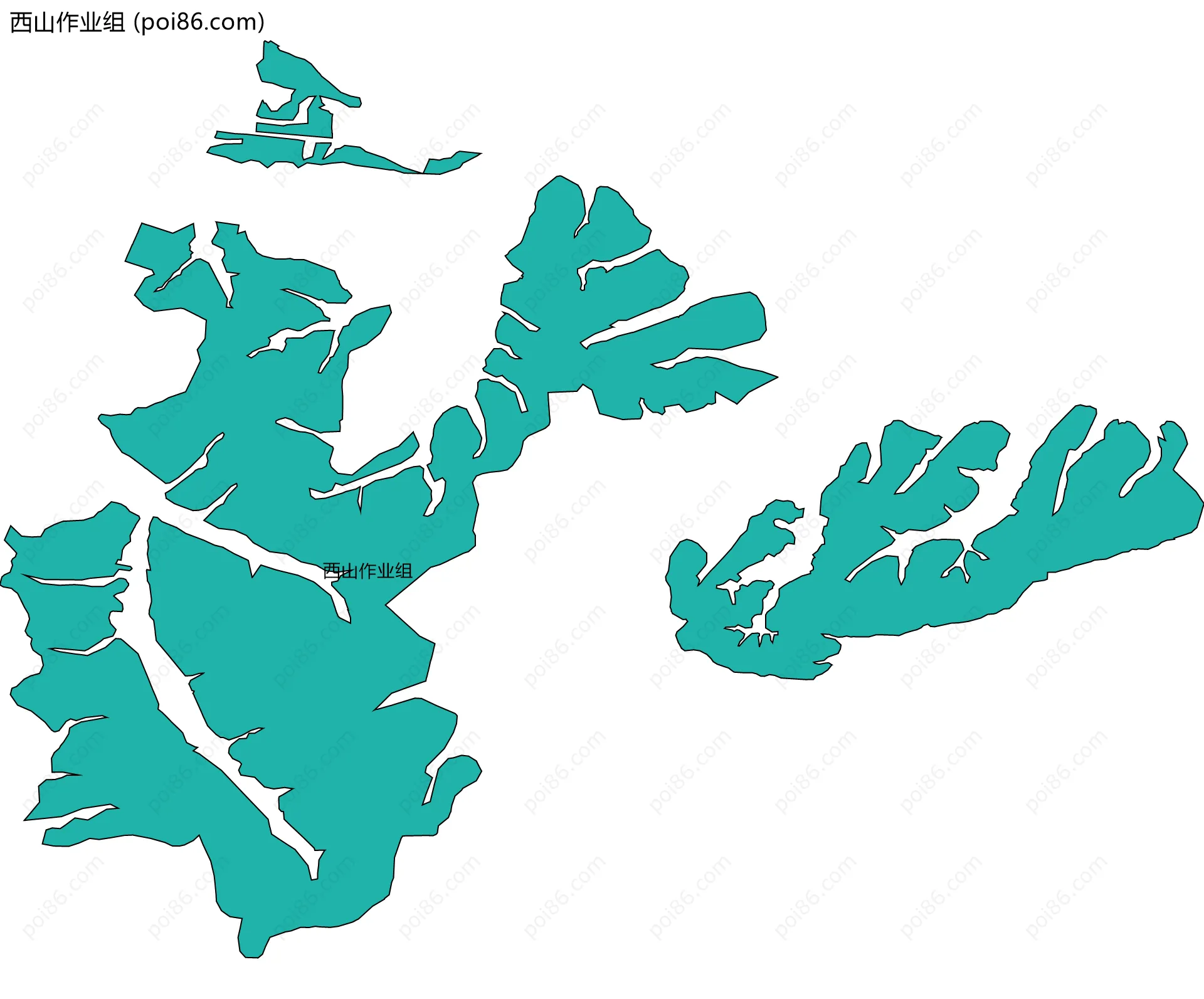 西山作业组边界地图