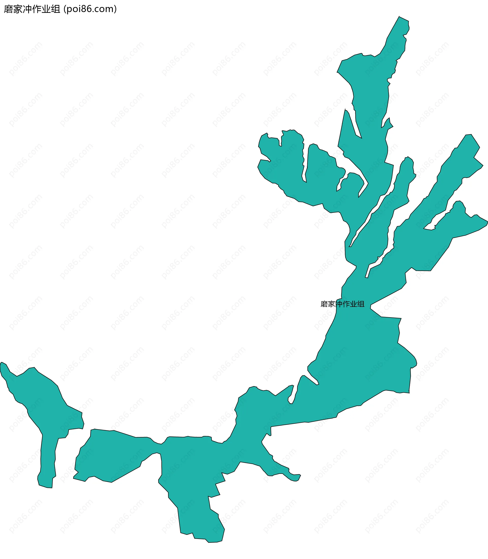 磨家冲作业组边界地图