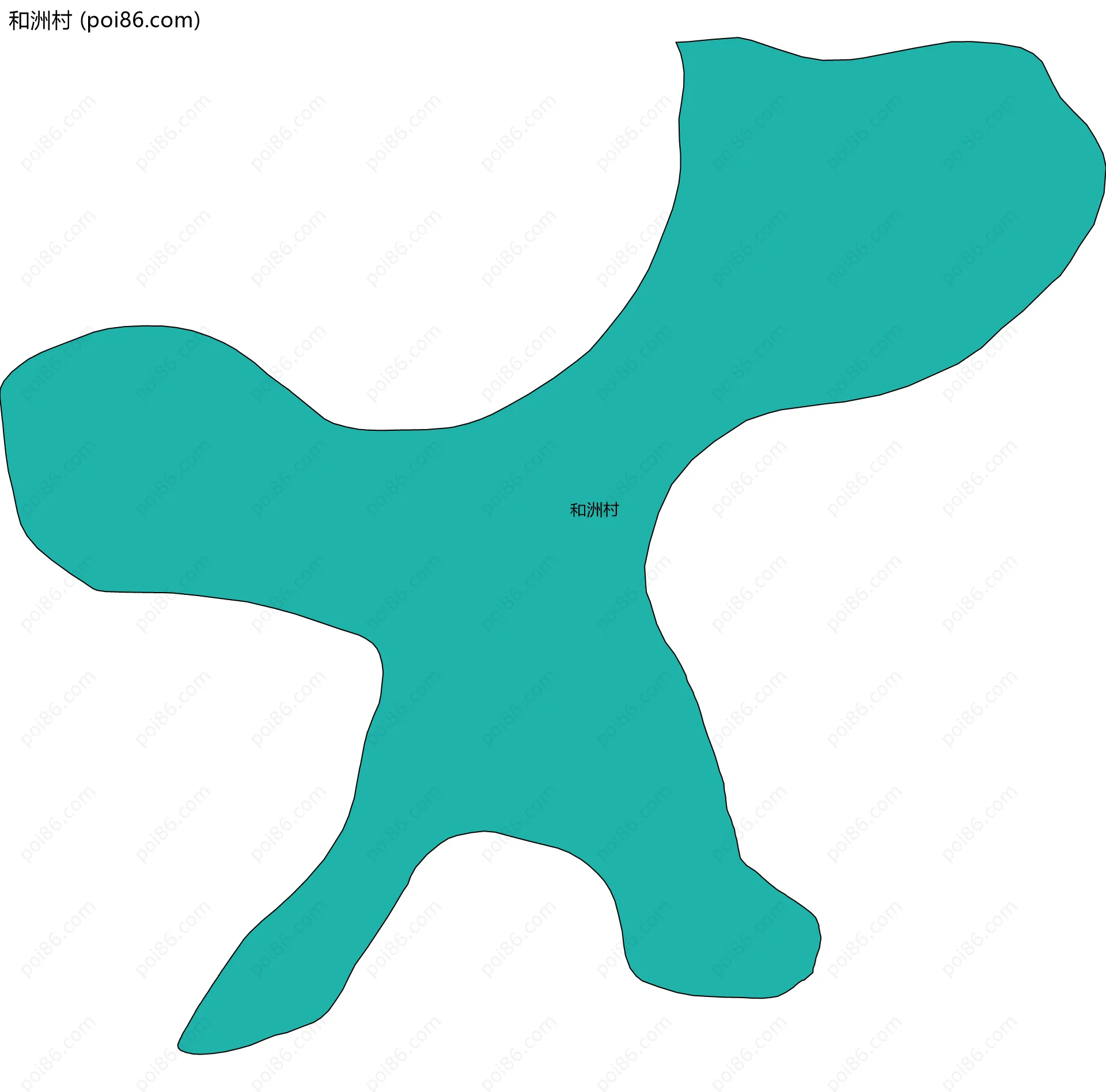 和洲村边界地图