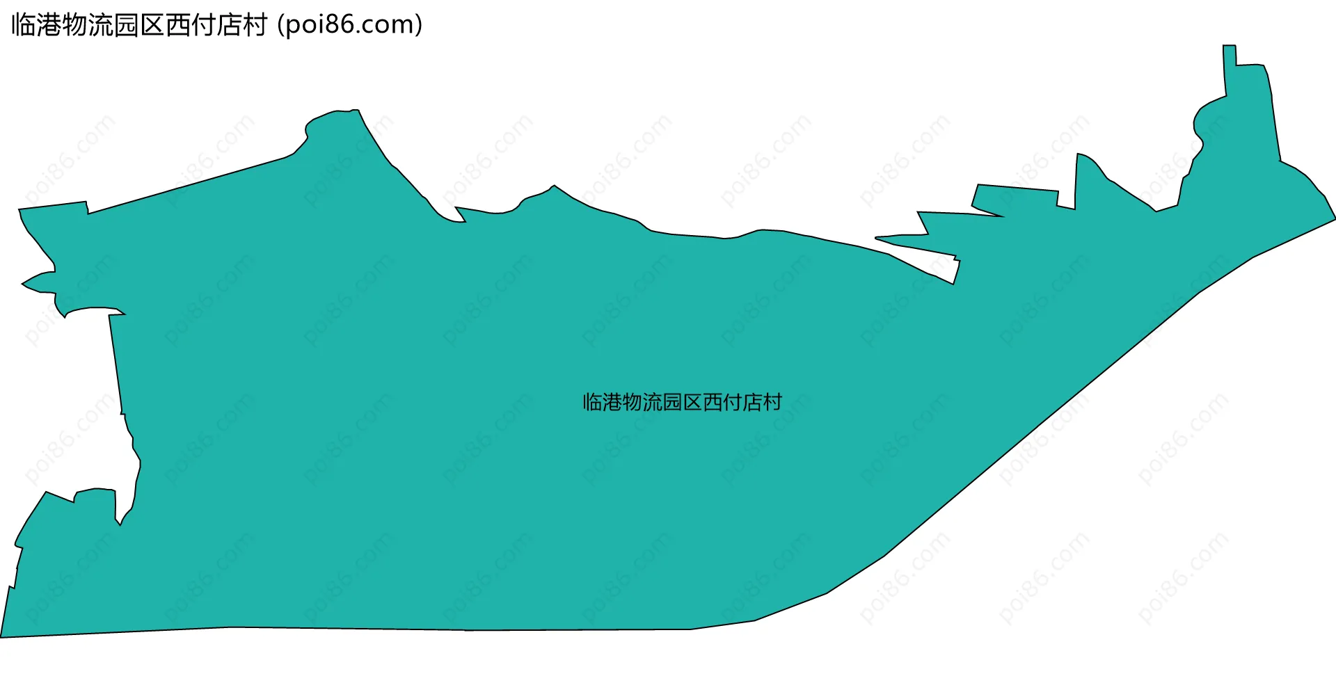 临港物流园区西付店村边界地图