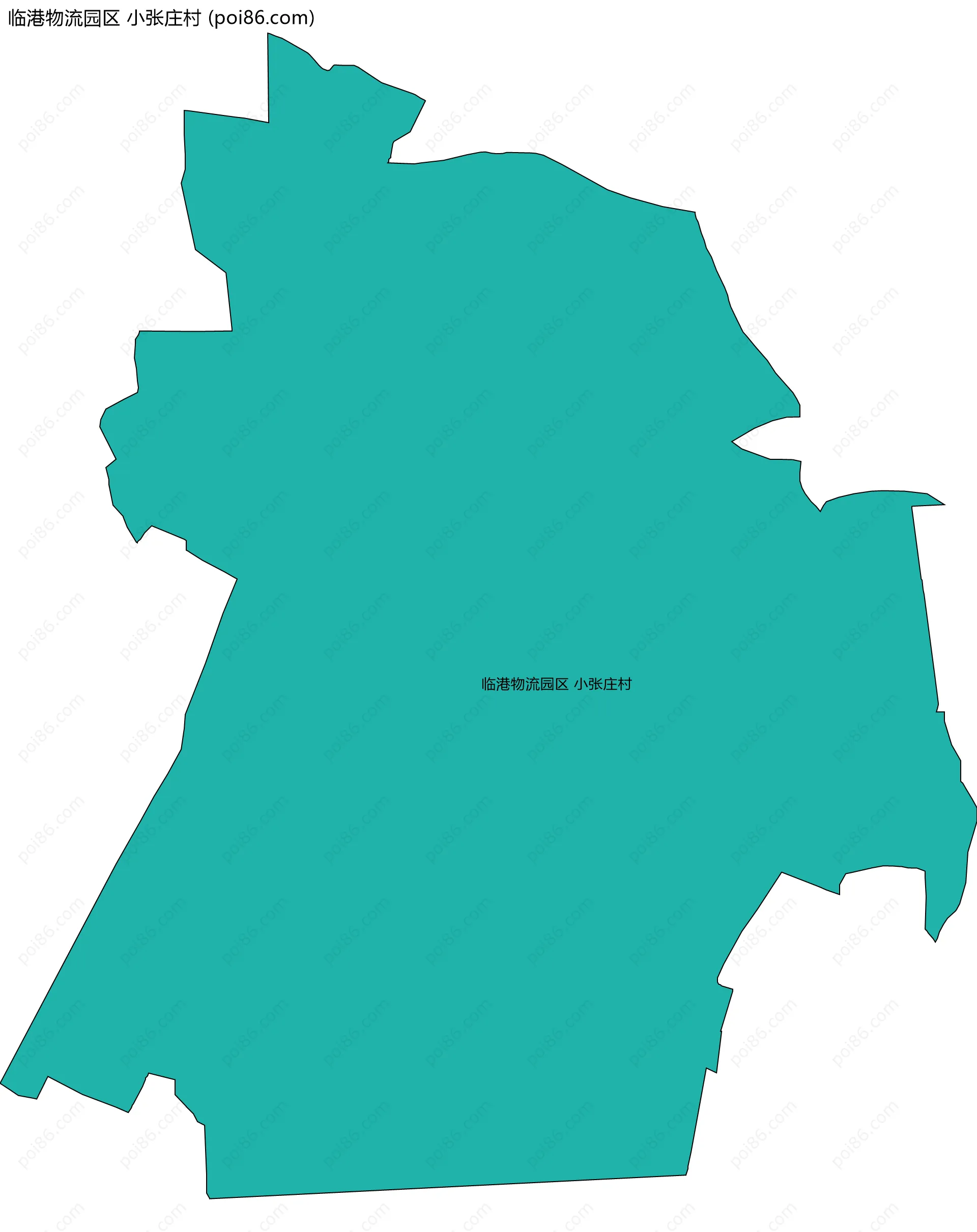 临港物流园区 小张庄村边界地图