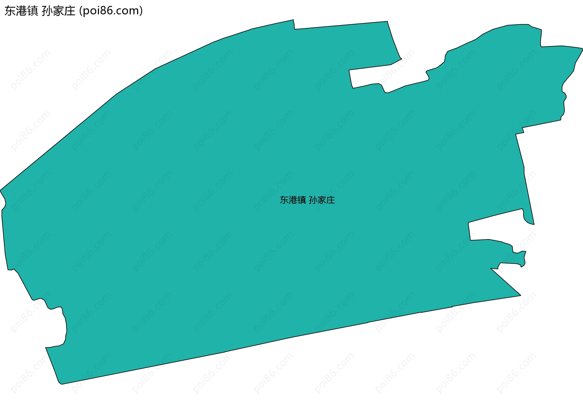 东港镇 孙家庄边界地图