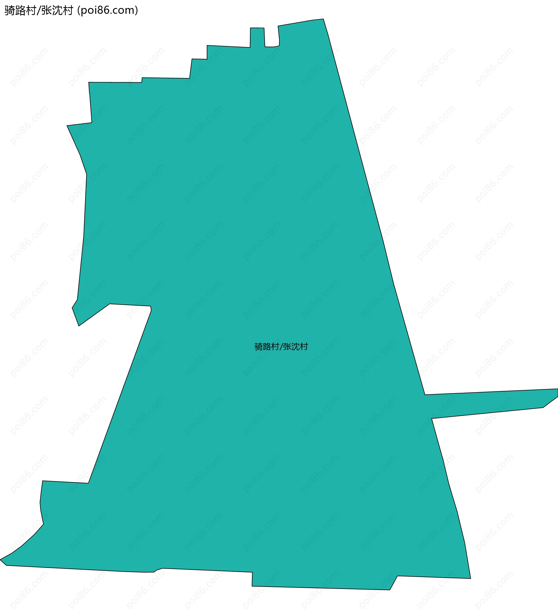 骑路村/张沈村边界地图