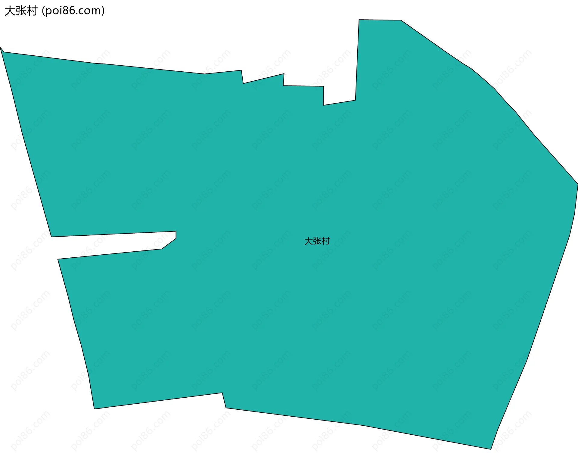 大张村边界地图