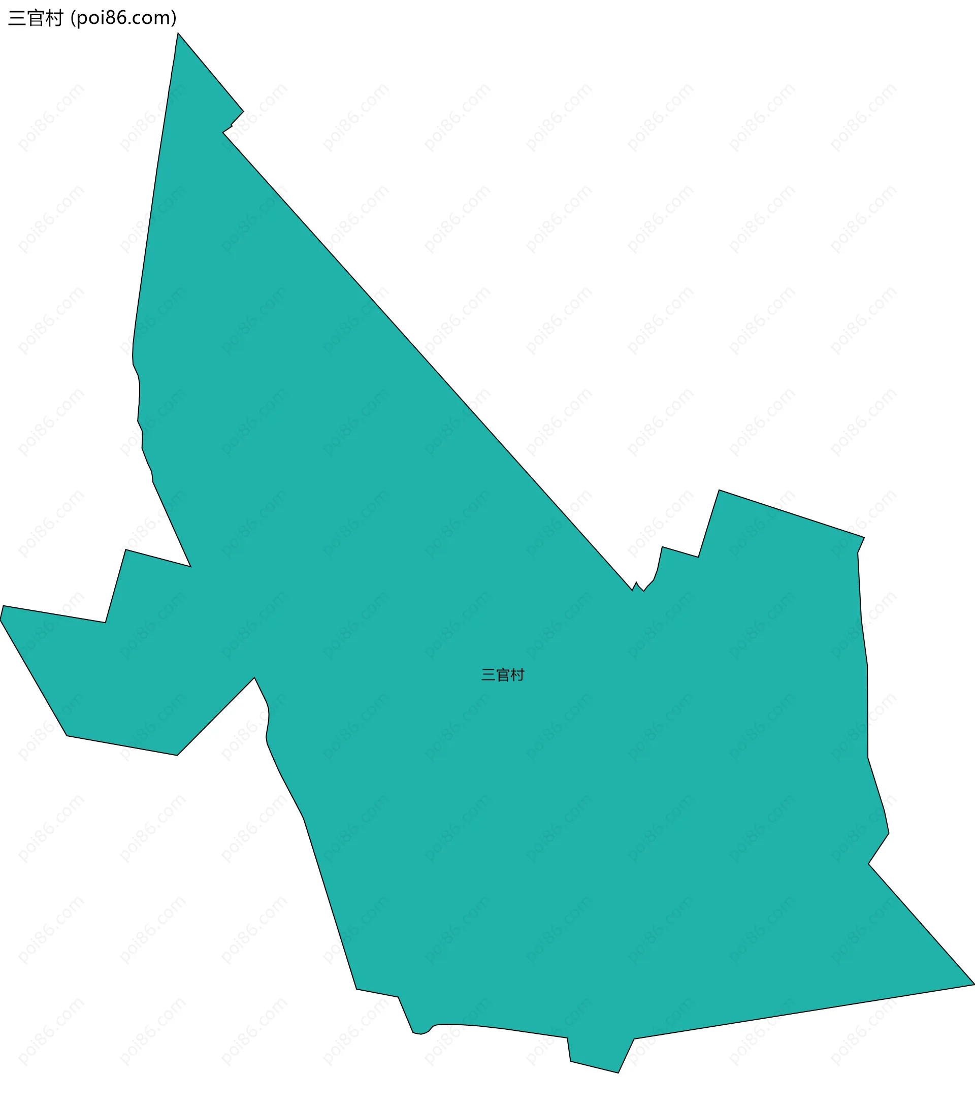 三官村边界地图