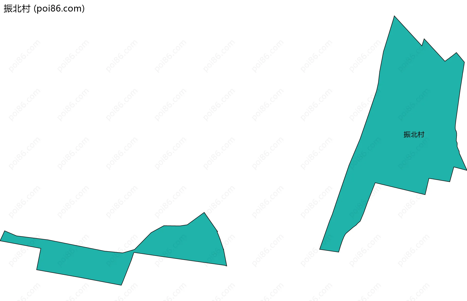 振北村边界地图
