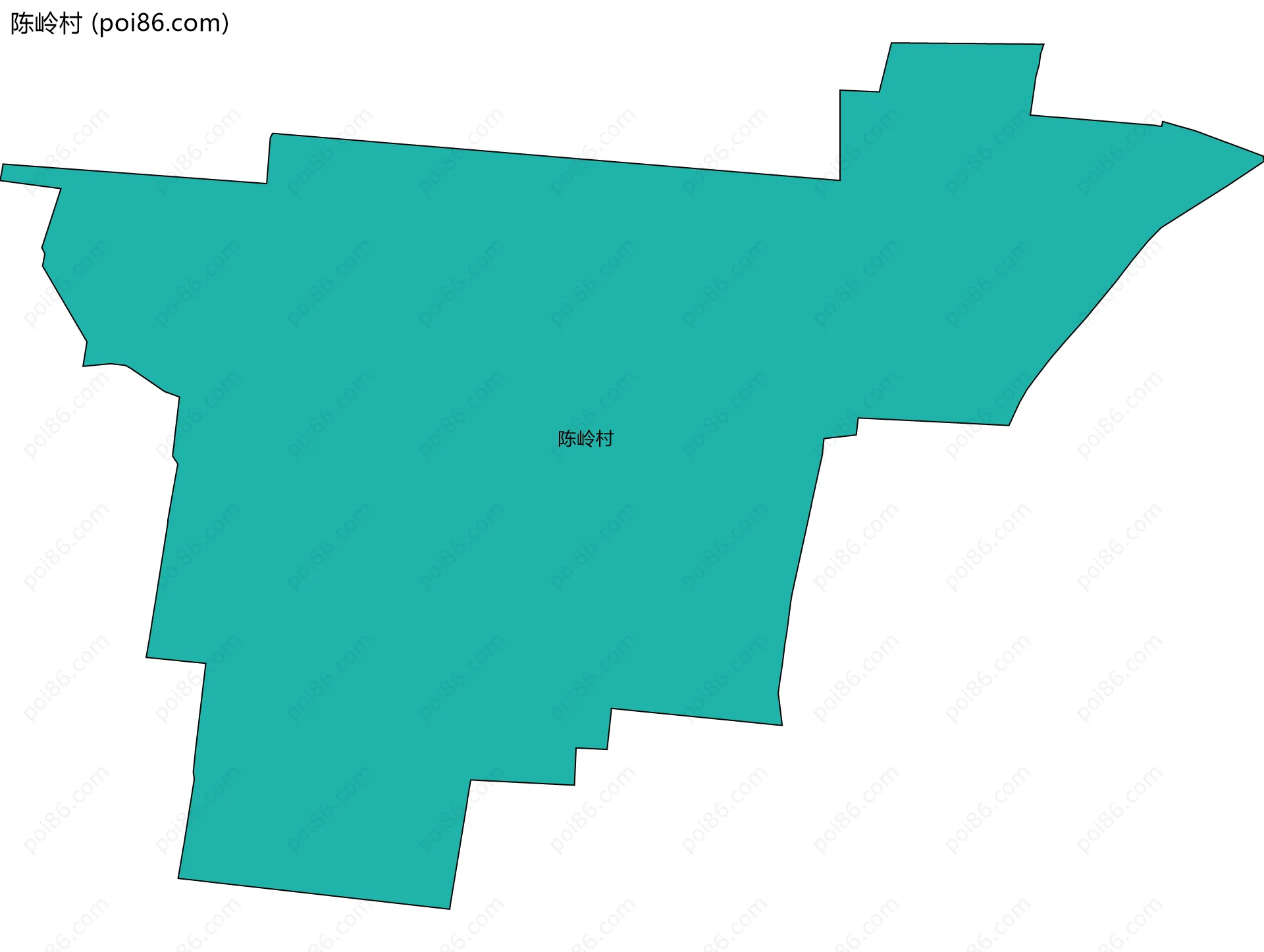 陈岭村边界地图